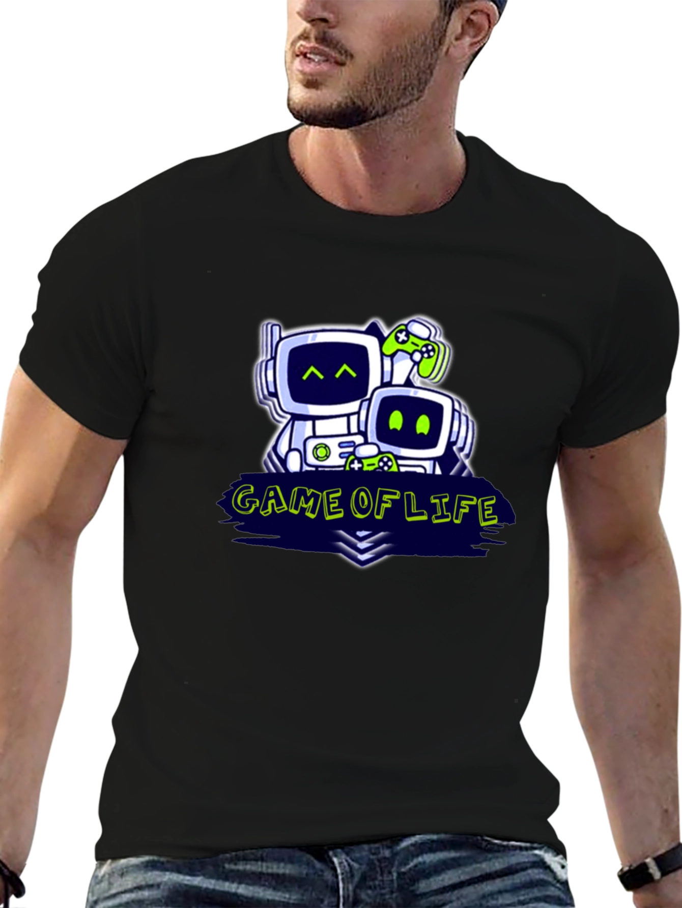 Game of Life Robot Gamer T-Shirt