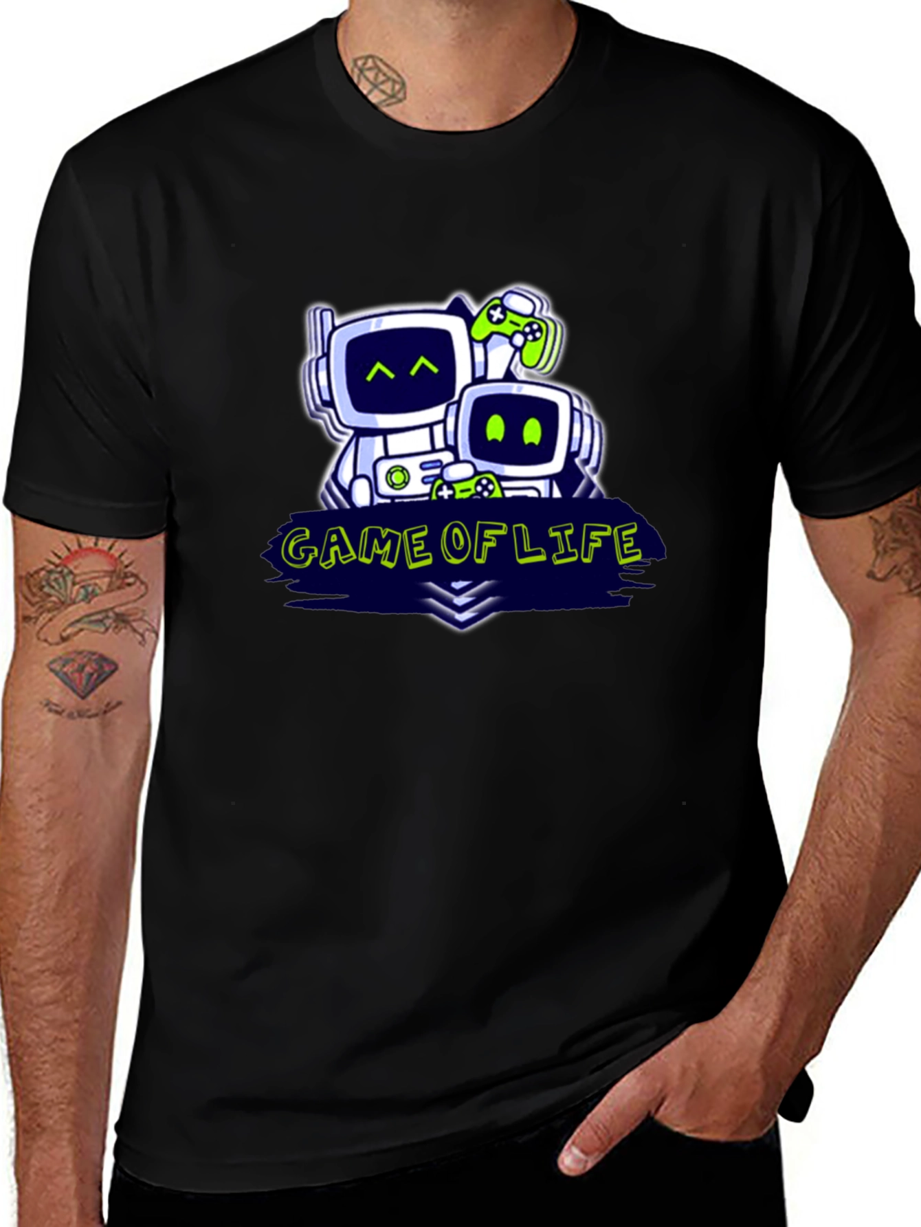 Game of Life Robot Gamer T-Shirt