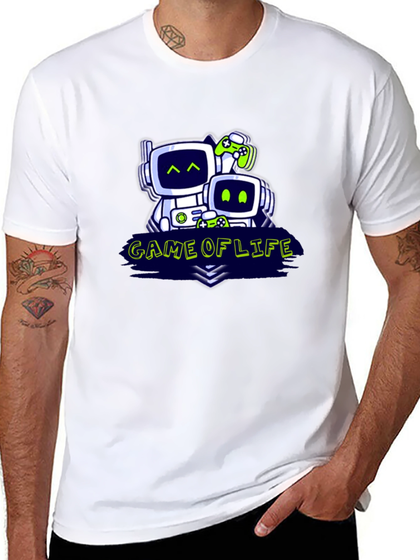 Game of Life Robot Gamer T-Shirt
