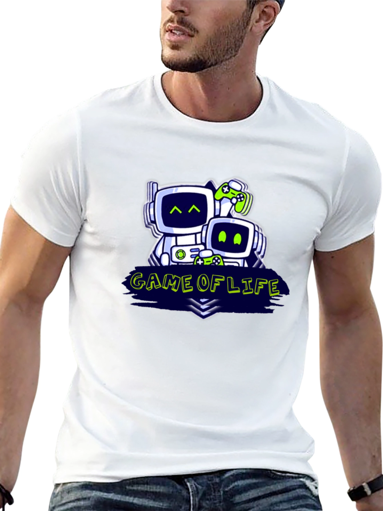 Game of Life Robot Gamer T-Shirt