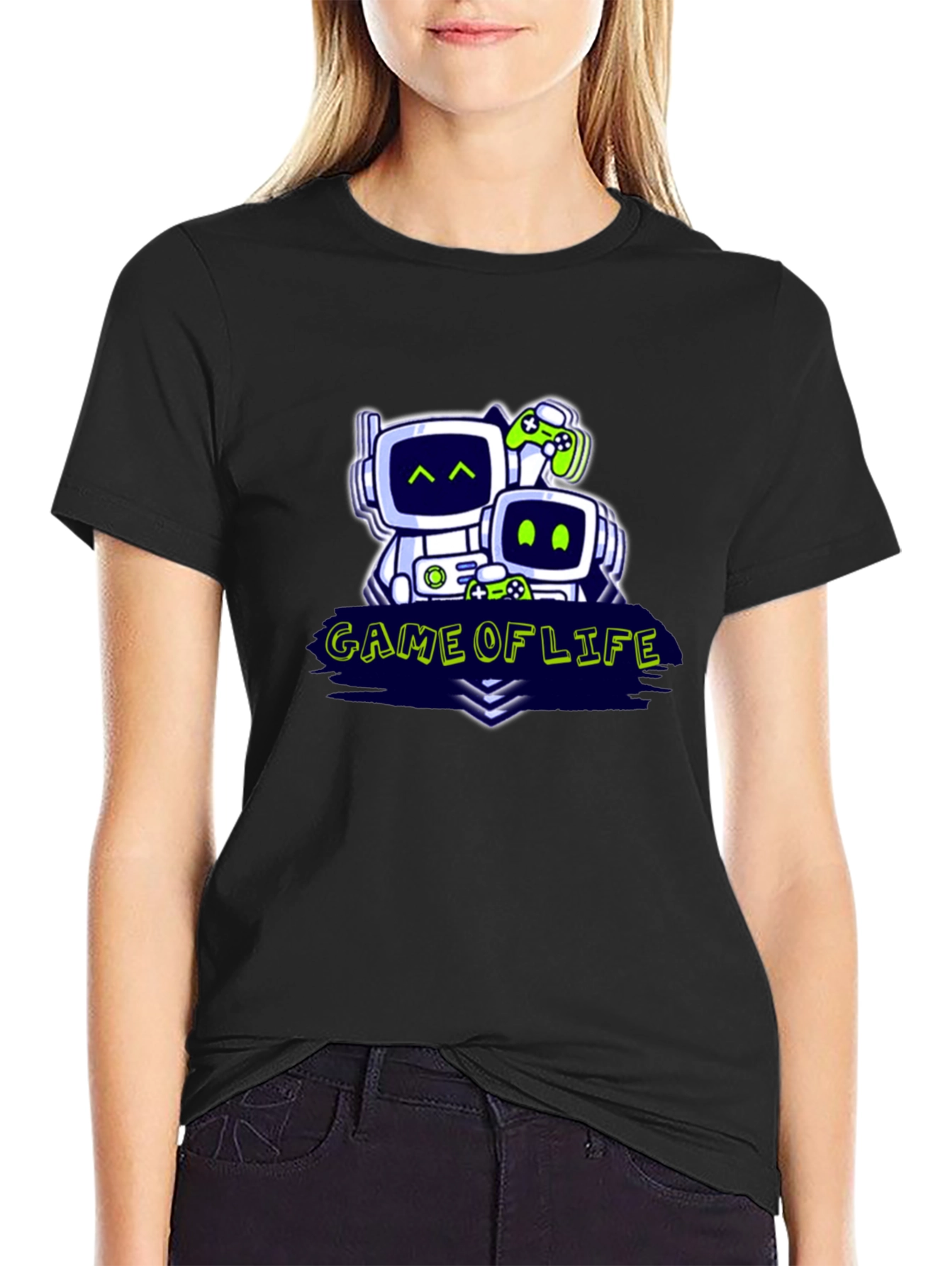 Game of Life Robot Gamer T-Shirt
