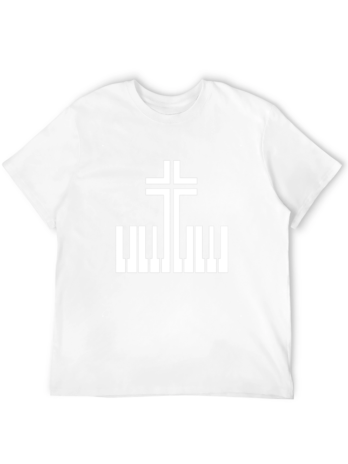Piano Cross Graphic T-Shirt - Christian Music Tee