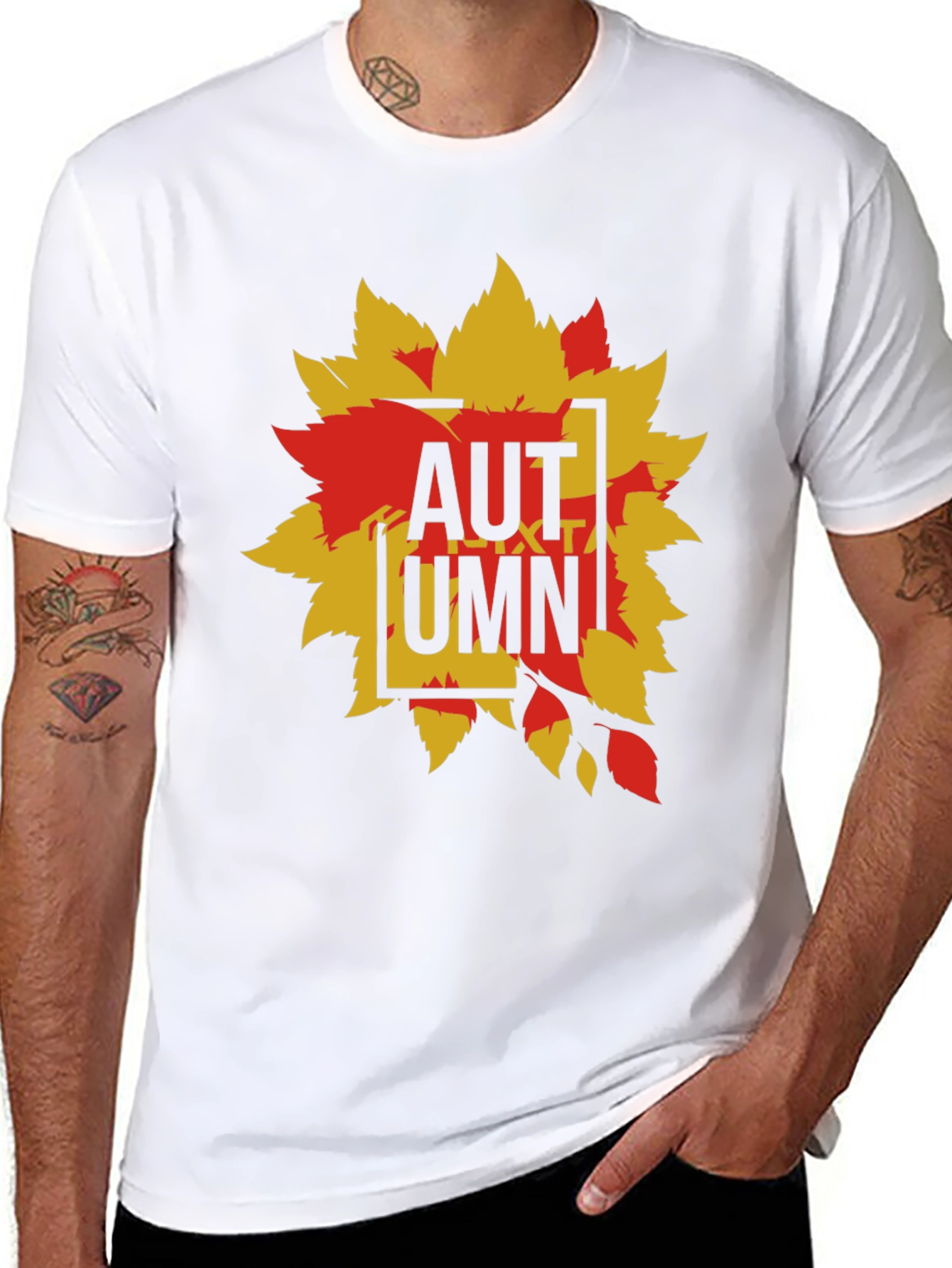 Autumn Leaf Graphic Tee - Stylish Fall Season Shirt