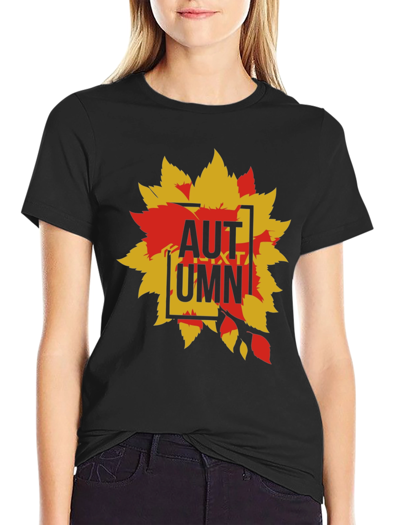 Autumn Leaf Graphic Tee - Stylish Fall Season Shirt