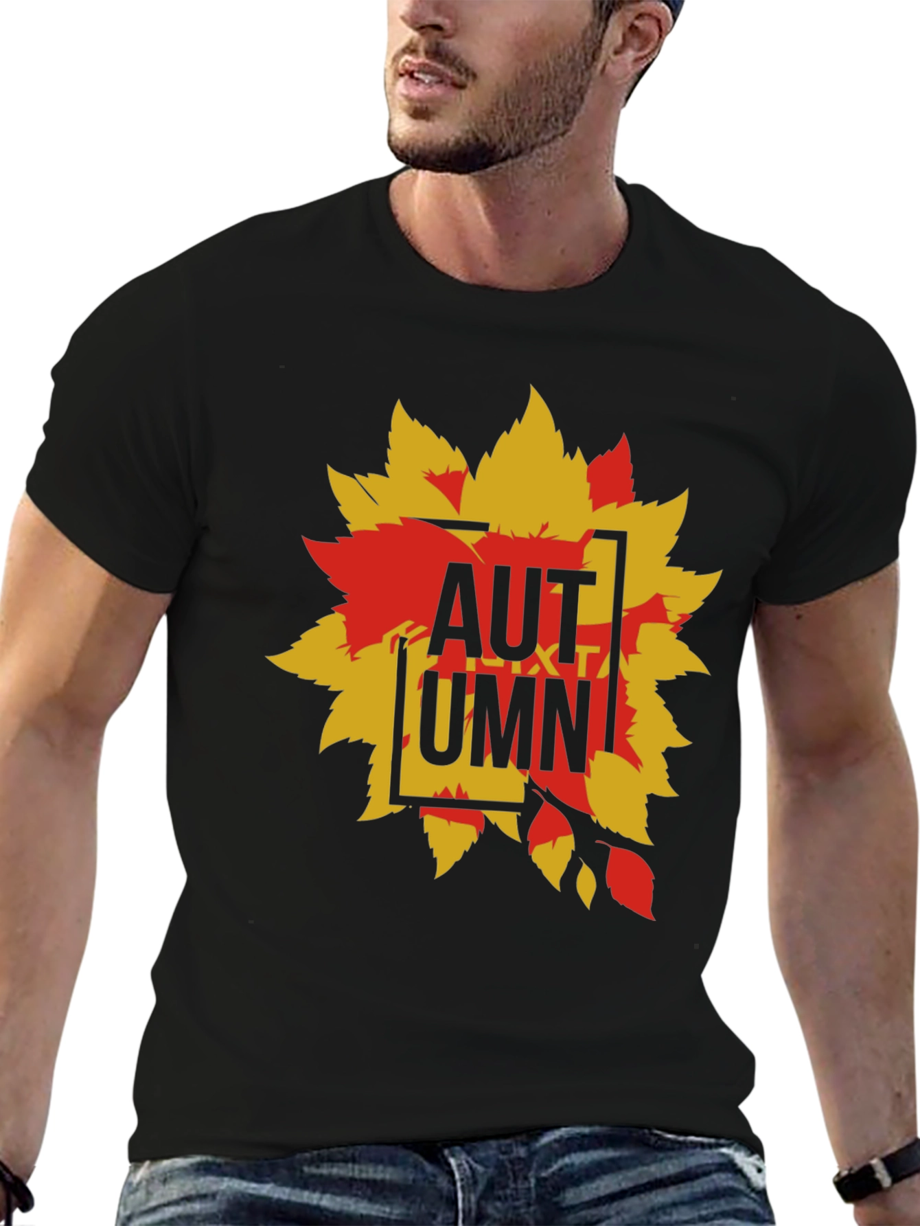 Autumn Leaf Graphic Tee - Stylish Fall Season Shirt