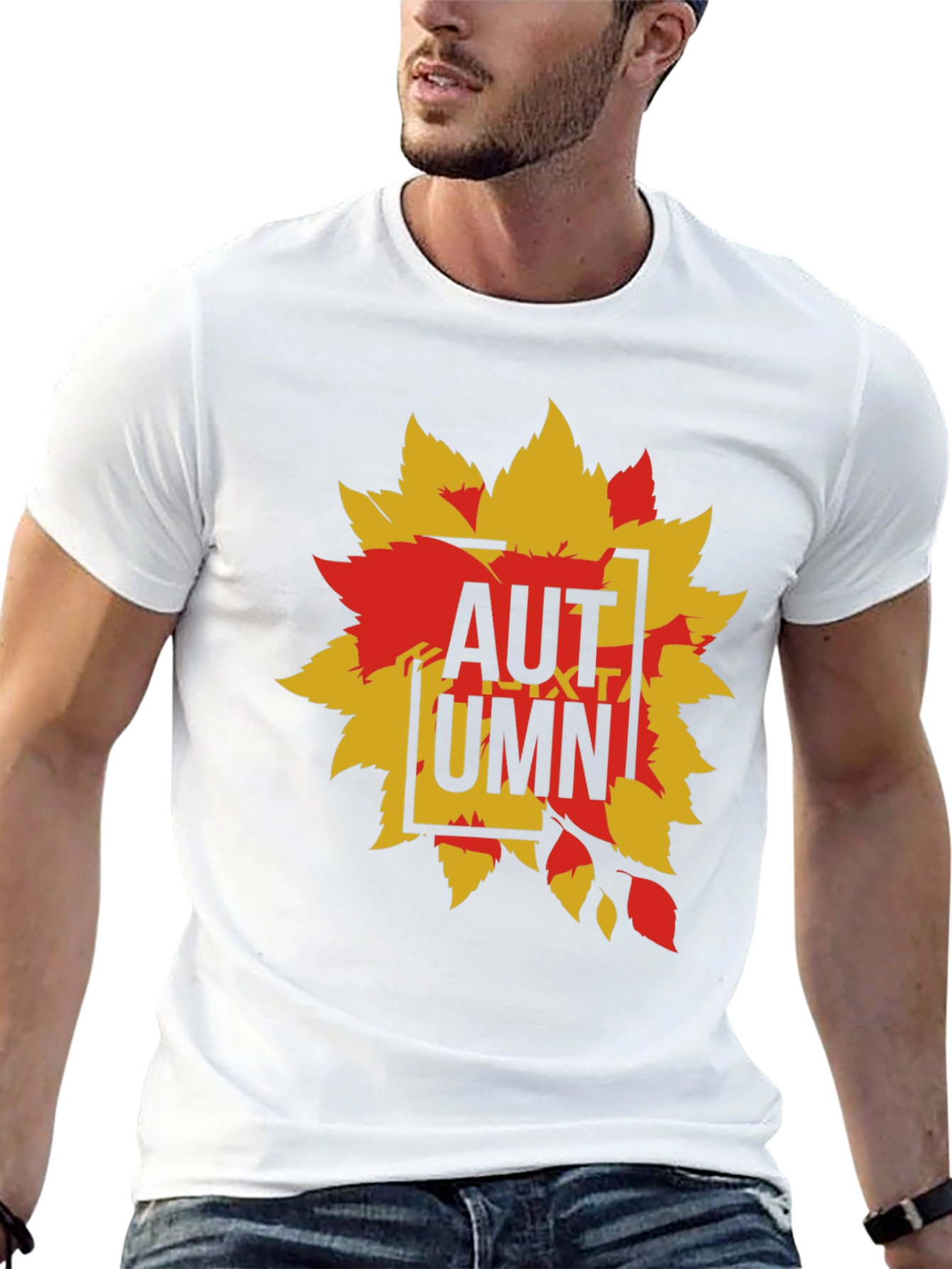 Autumn Leaf Graphic Tee - Stylish Fall Season Shirt