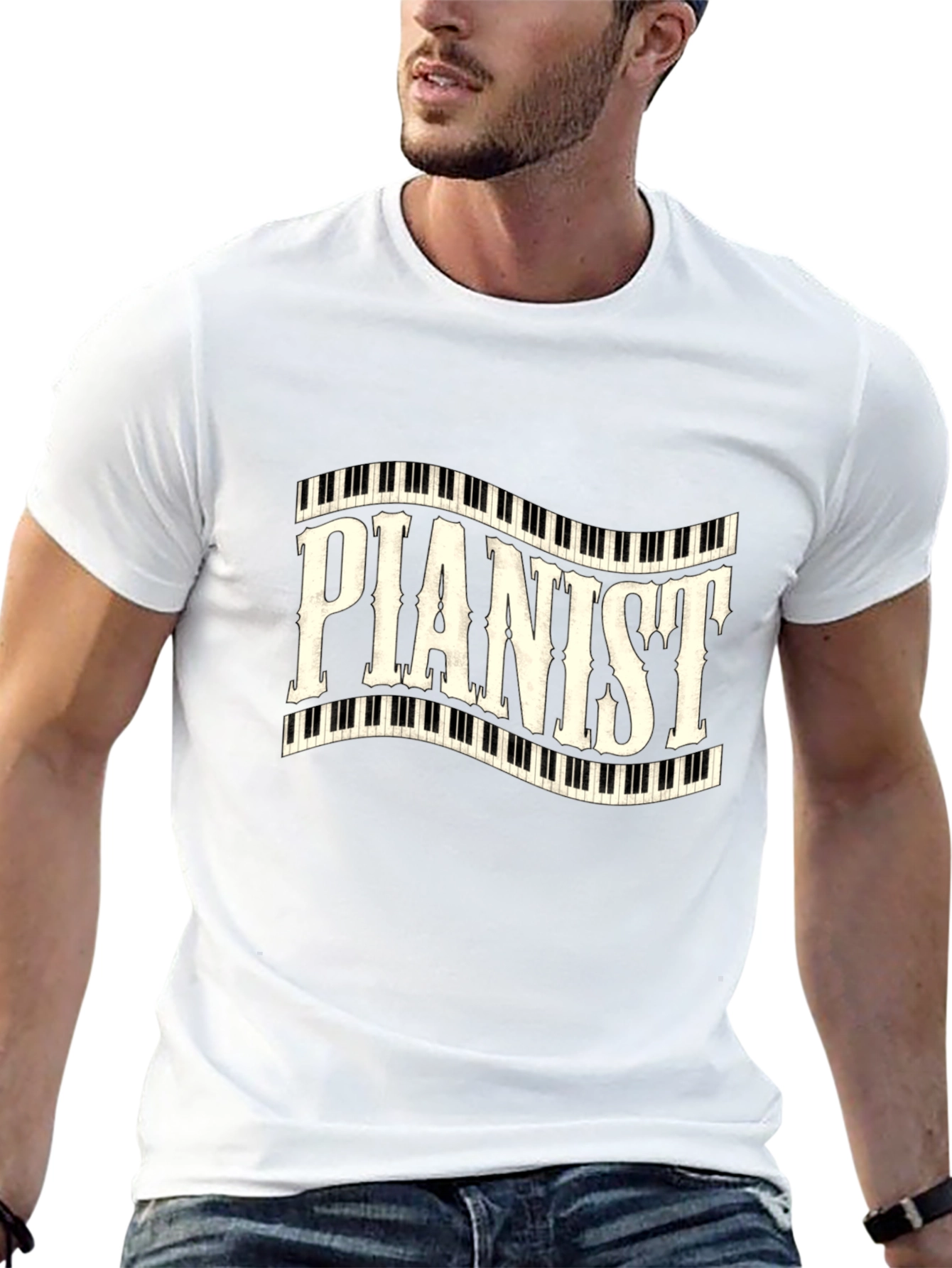 Pianist Keyboard T-Shirt - Music Lover Gift