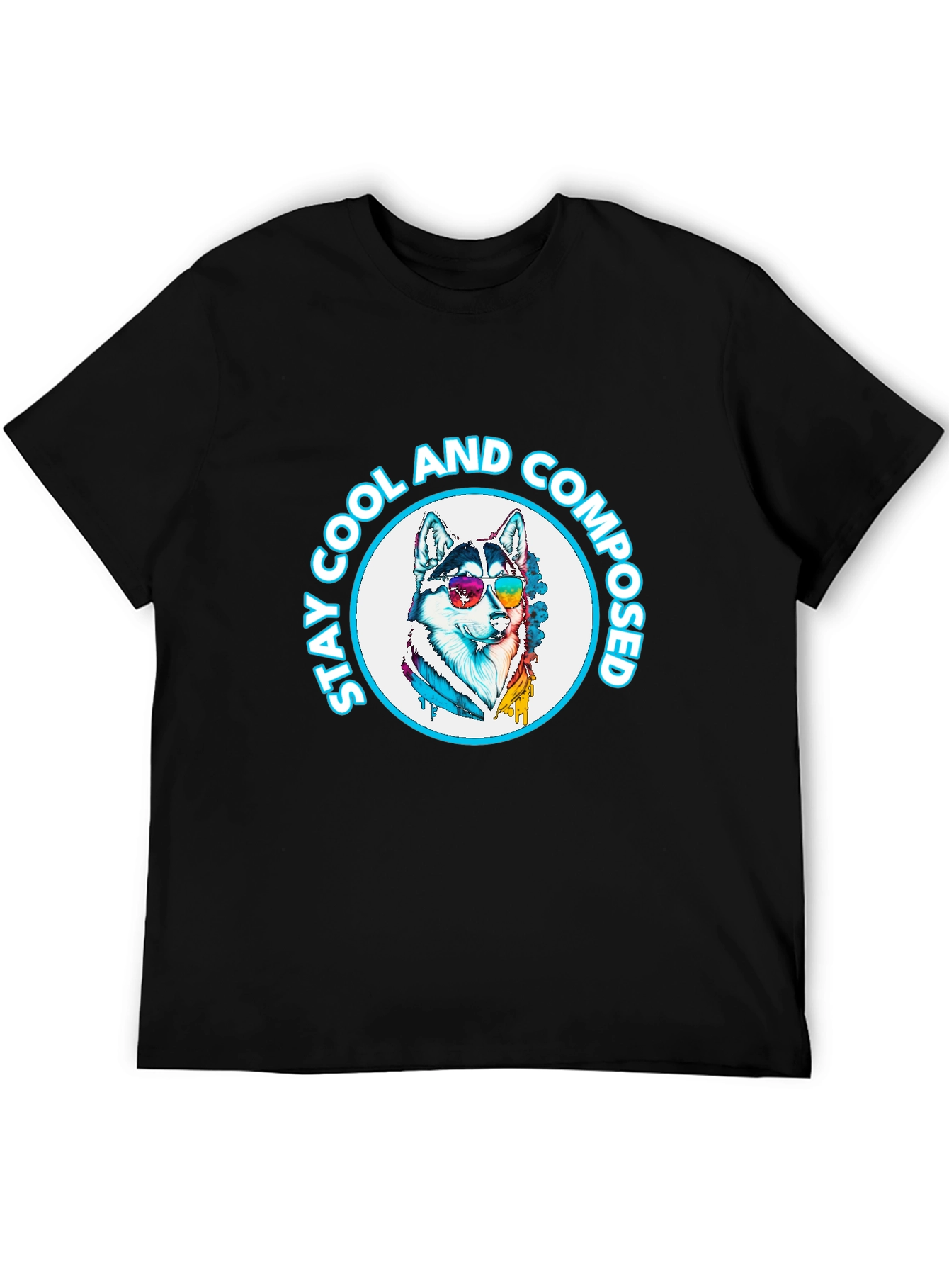 Cool Husky Graphic Tee - Stay Cool & Composed!