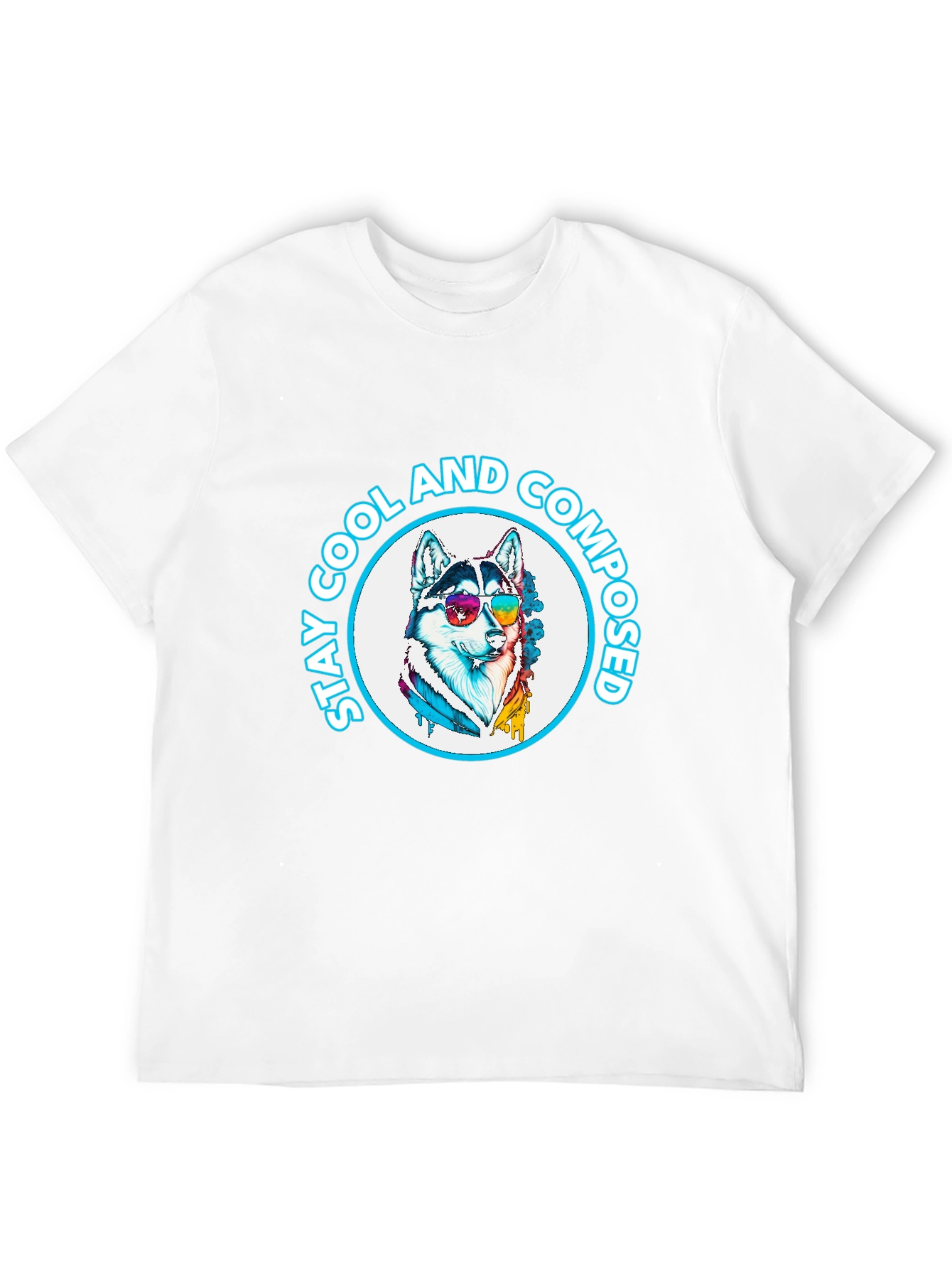 Cool Husky Graphic Tee - Stay Cool & Composed!