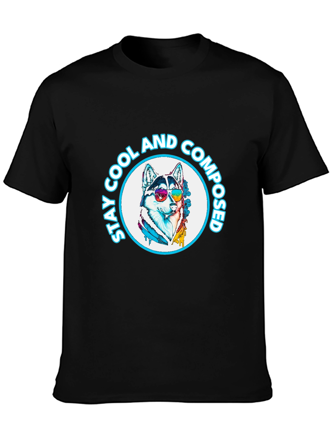Cool Husky Graphic Tee - Stay Cool & Composed!