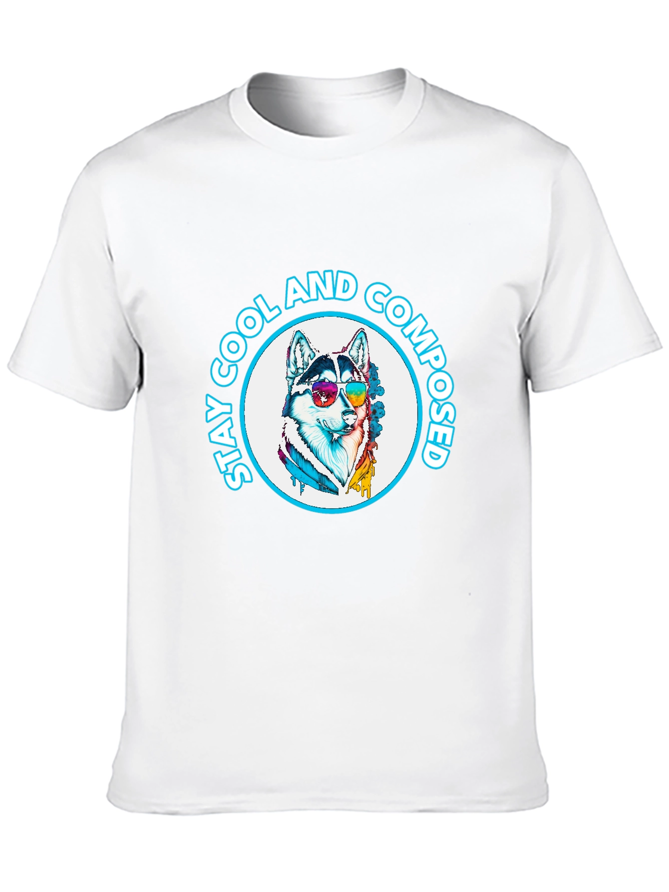 Cool Husky Graphic Tee - Stay Cool & Composed!