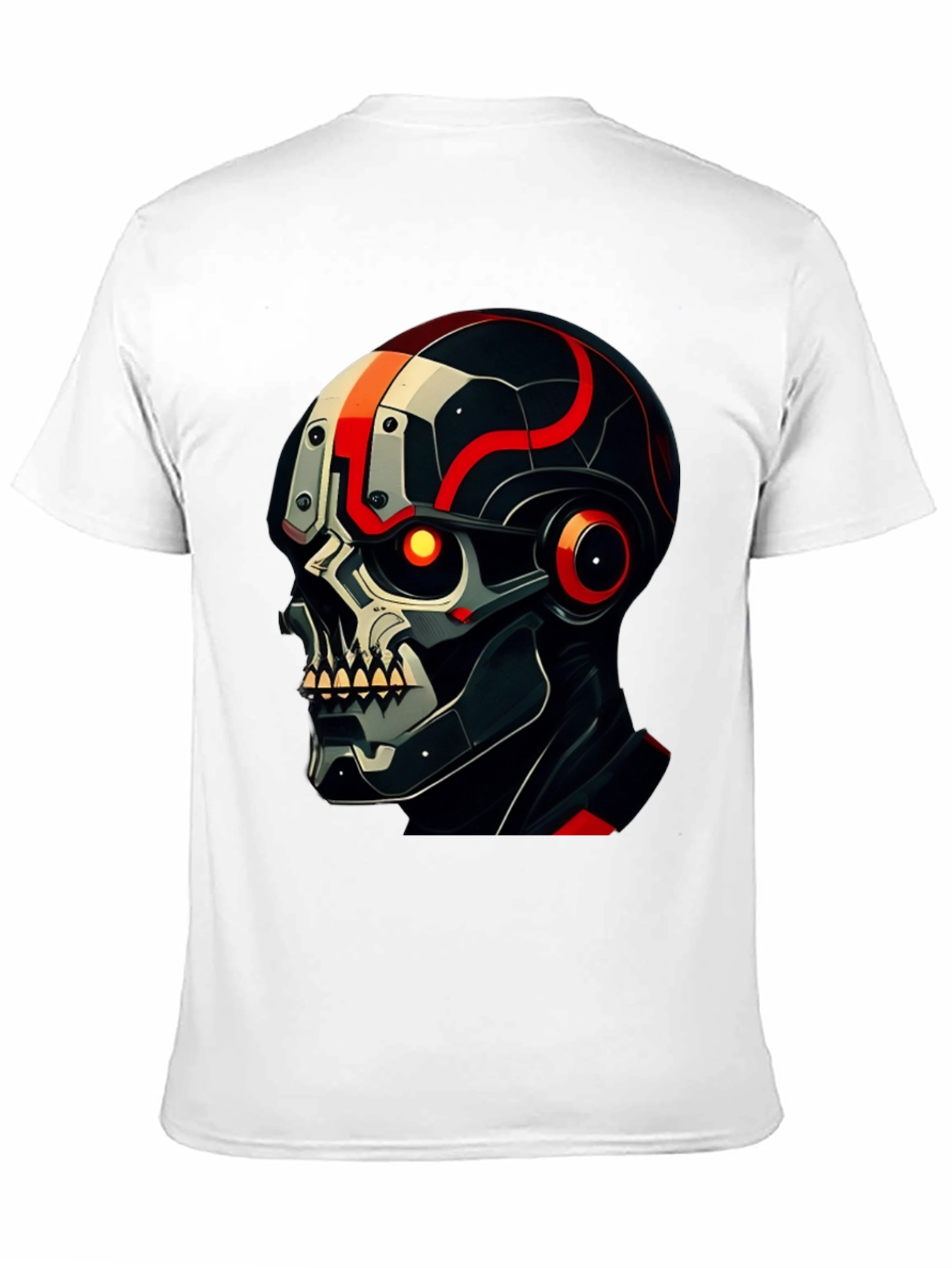 Cyber Skull Graphic T-Shirt - Edgy Style