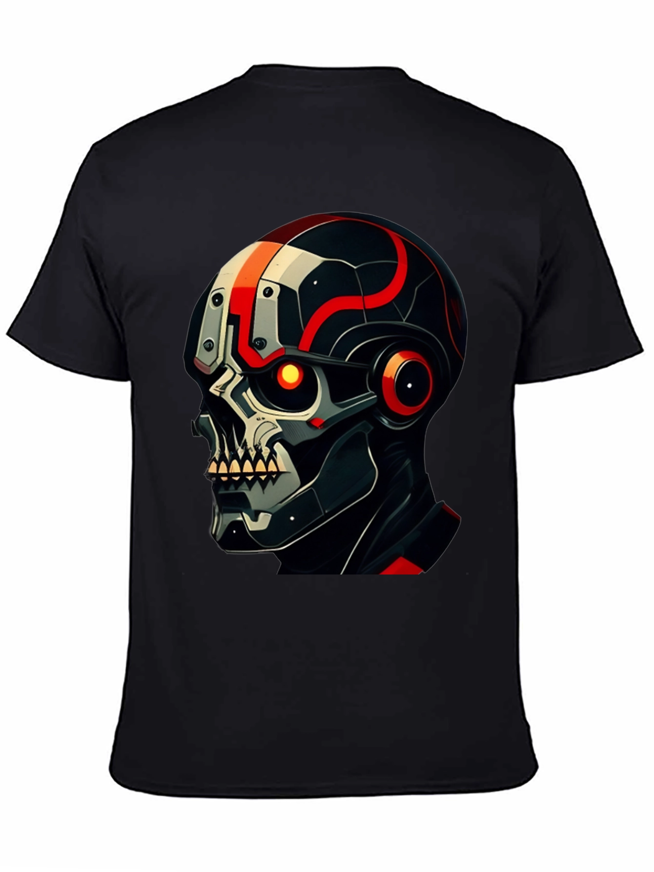Cyber Skull Graphic T-Shirt - Edgy Style