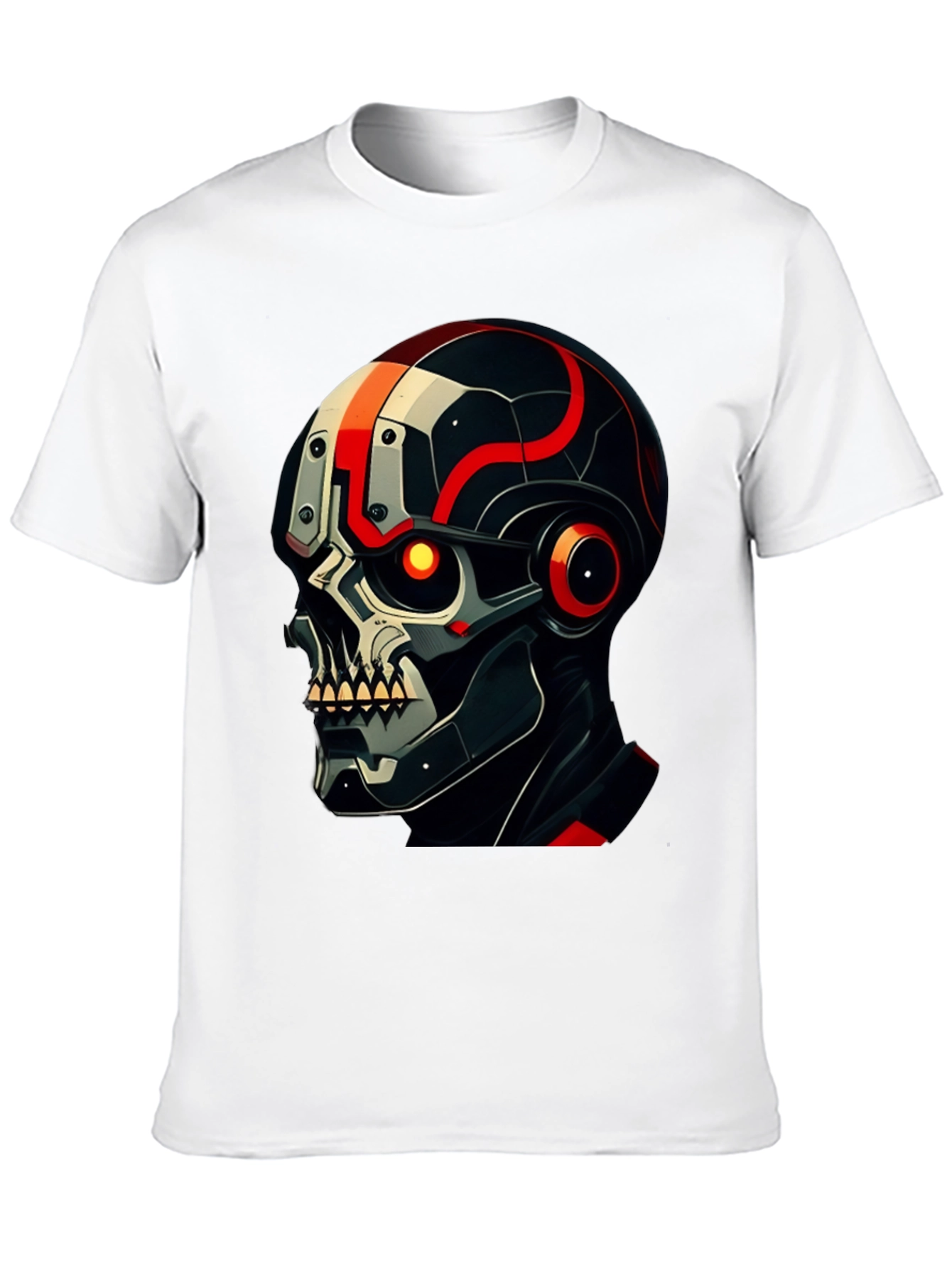 Cyber Skull Graphic T-Shirt - Edgy Style