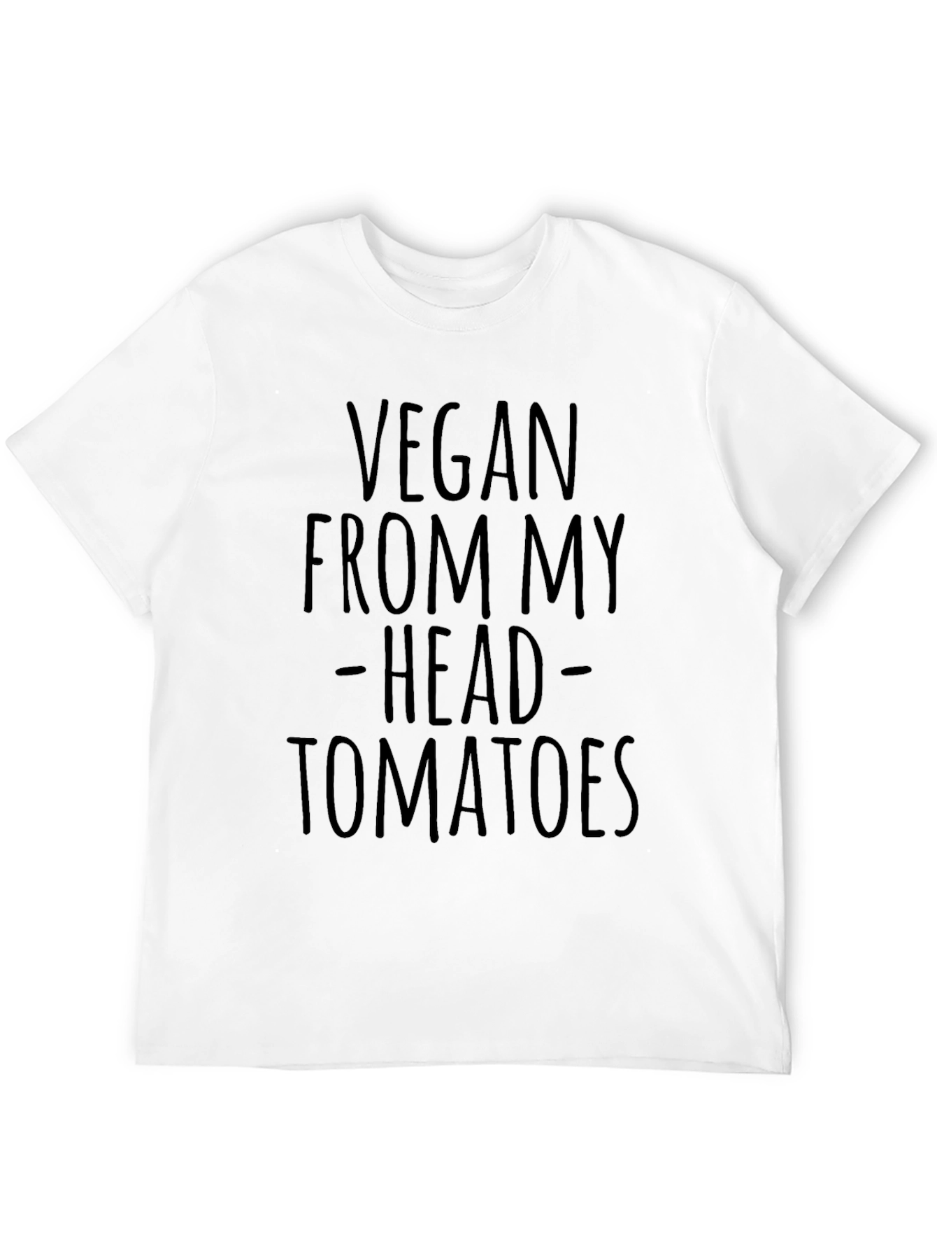 Vegan From My Head Tomatoes Black T-Shirt