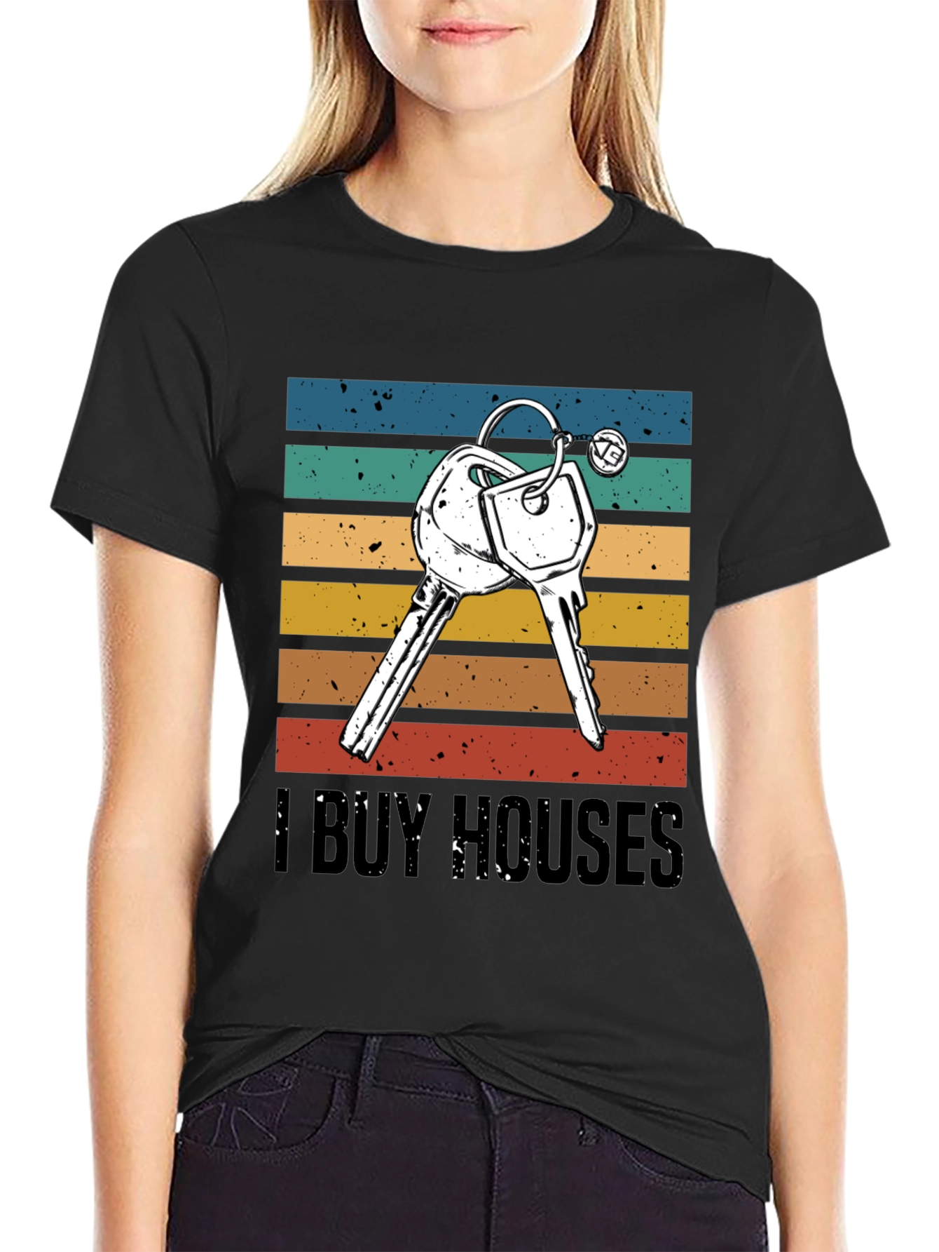 I Buy Houses T-Shirt - Retro Style