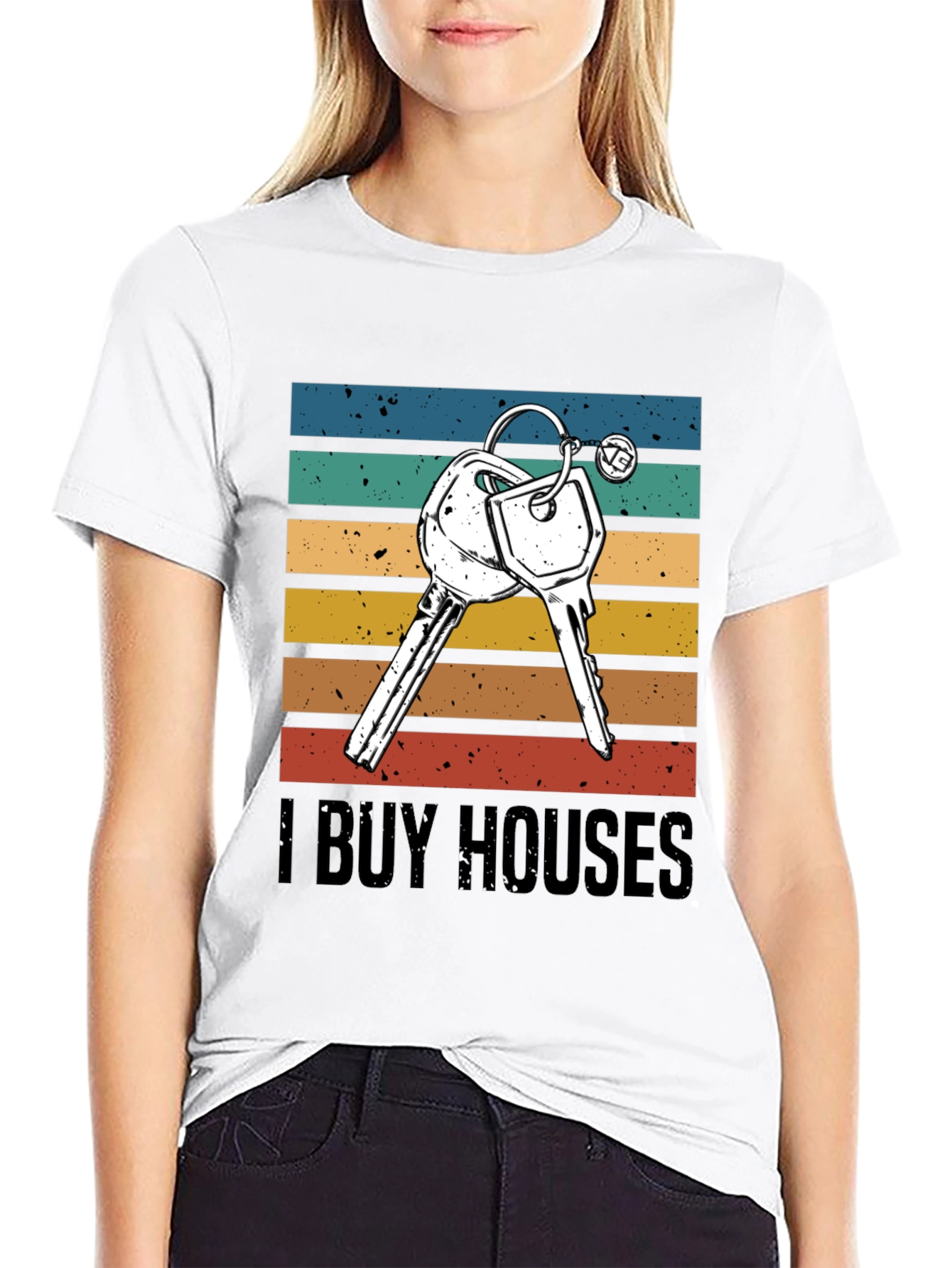 I Buy Houses T-Shirt - Retro Style