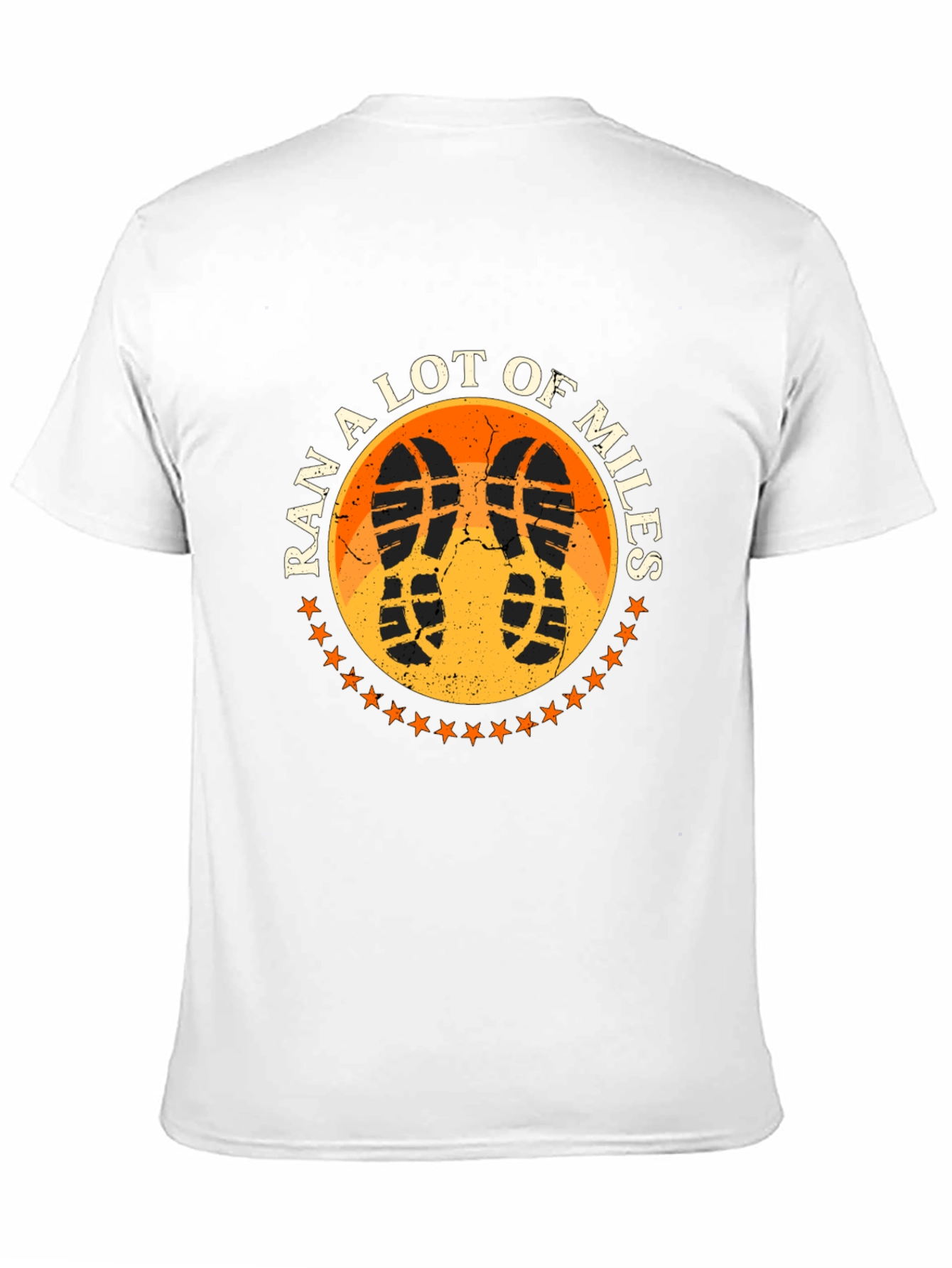 Ran A Lot of Miles Black Graphic T-Shirt