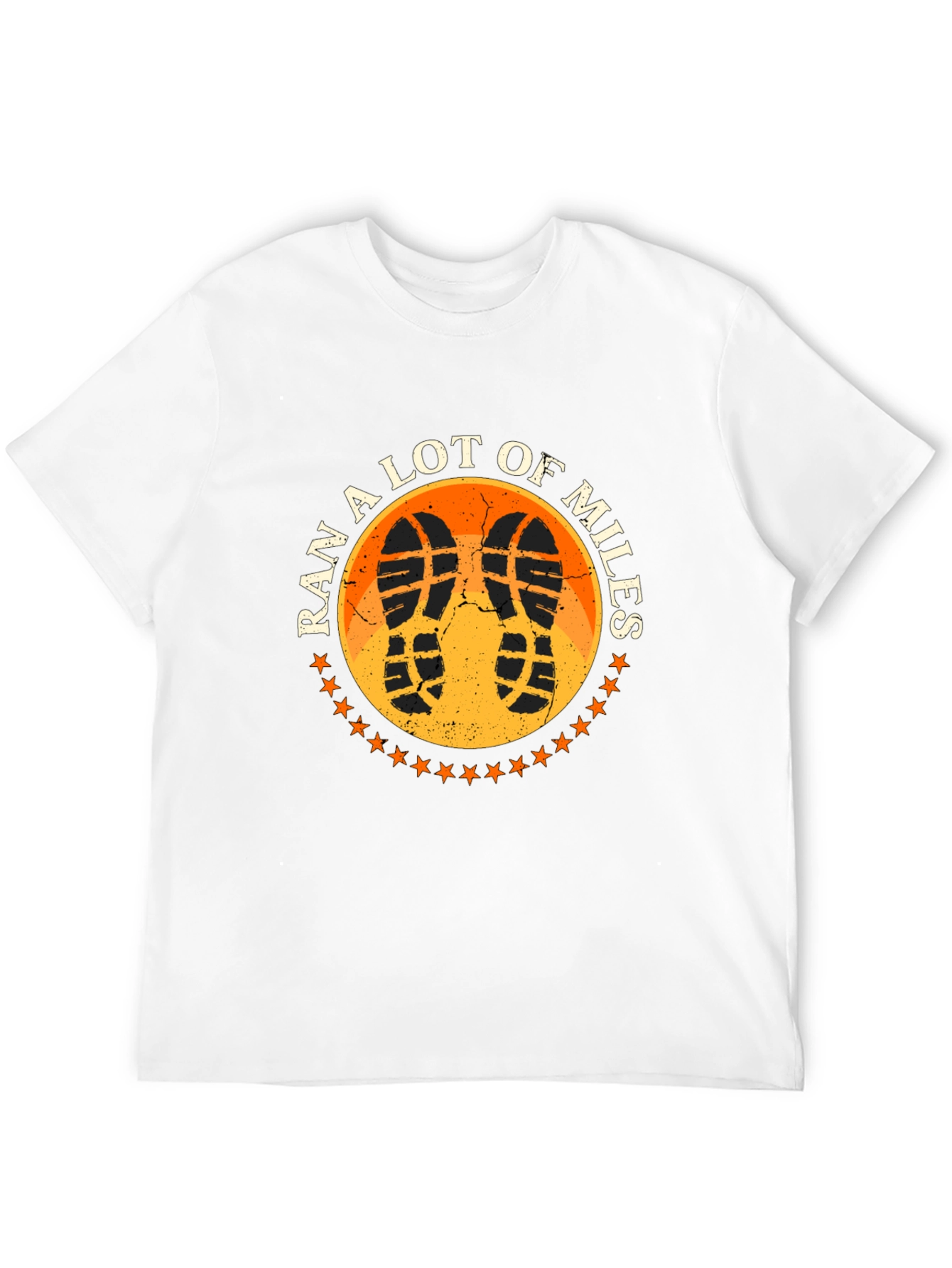 Ran A Lot of Miles Black Graphic T-Shirt
