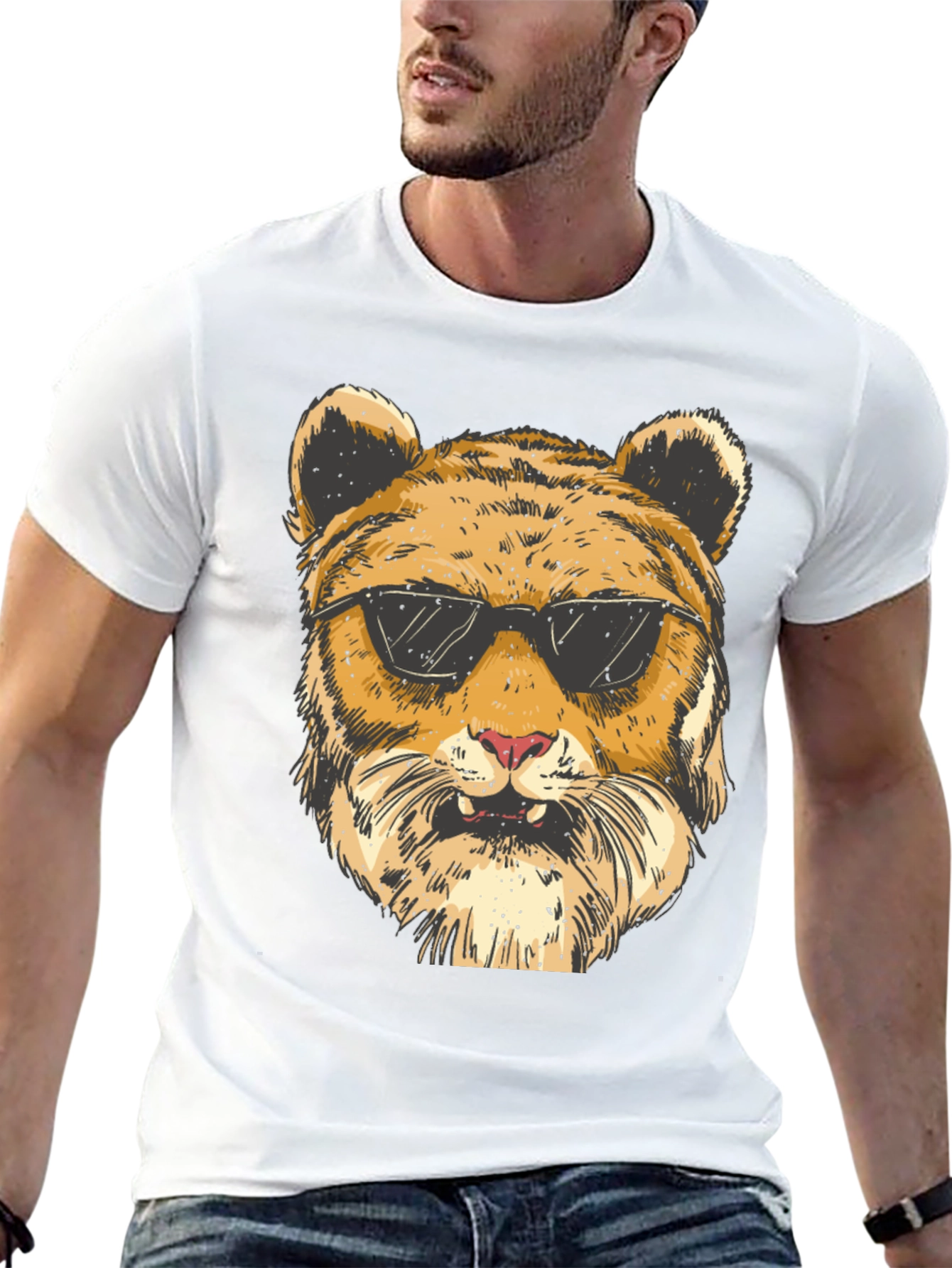 Cool Tiger Graphic Black T-Shirt