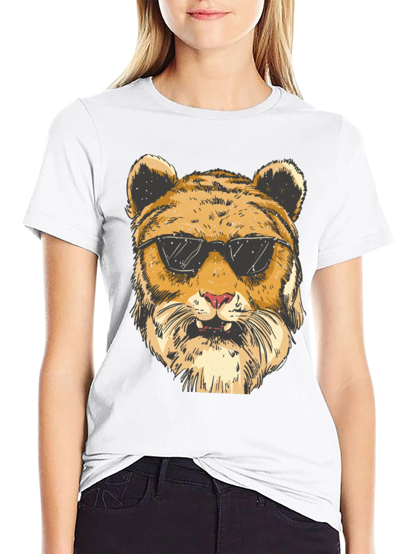 Cool Tiger Graphic Black T-Shirt