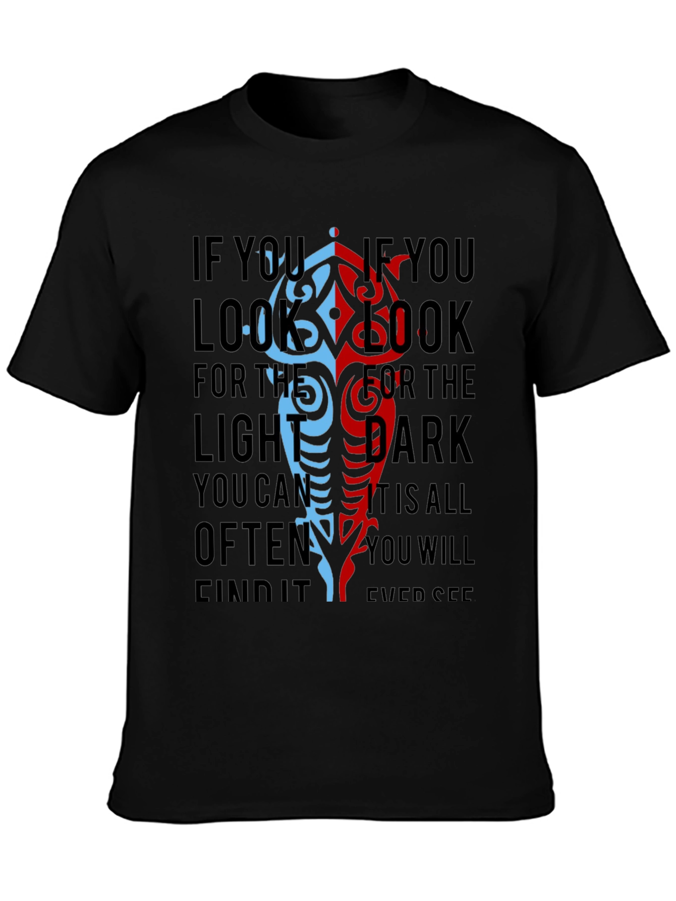 Yin Yang Light Dark T-Shirt - Balance Design