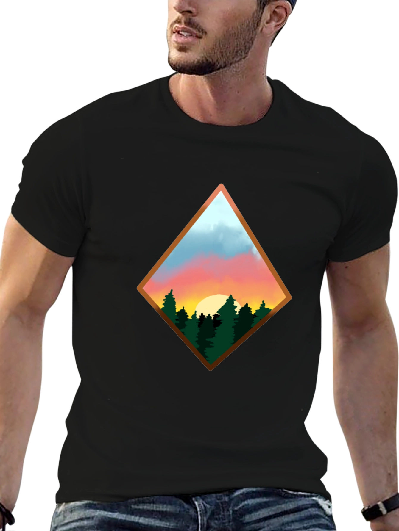 Diamond Sunset Graphic Tee - Nature Lovers T-Shirt