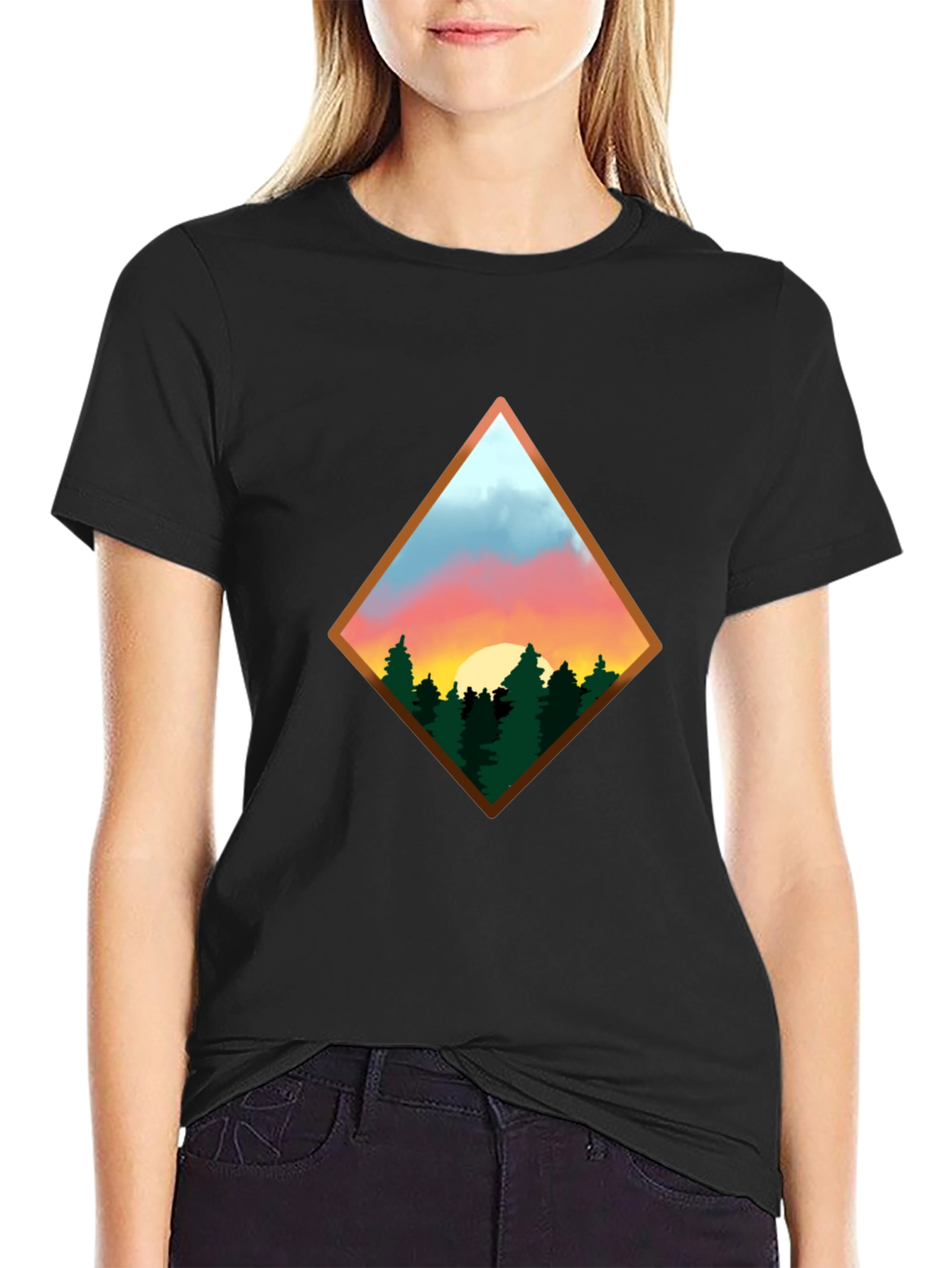 Diamond Sunset Graphic Tee - Nature Lovers T-Shirt
