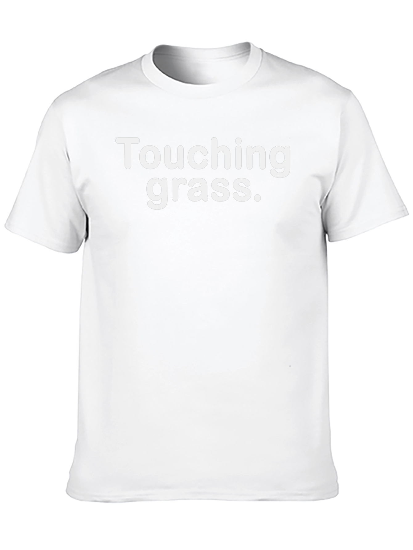 Touching Grass Black T-Shirt - Gamer Slogan Tee
