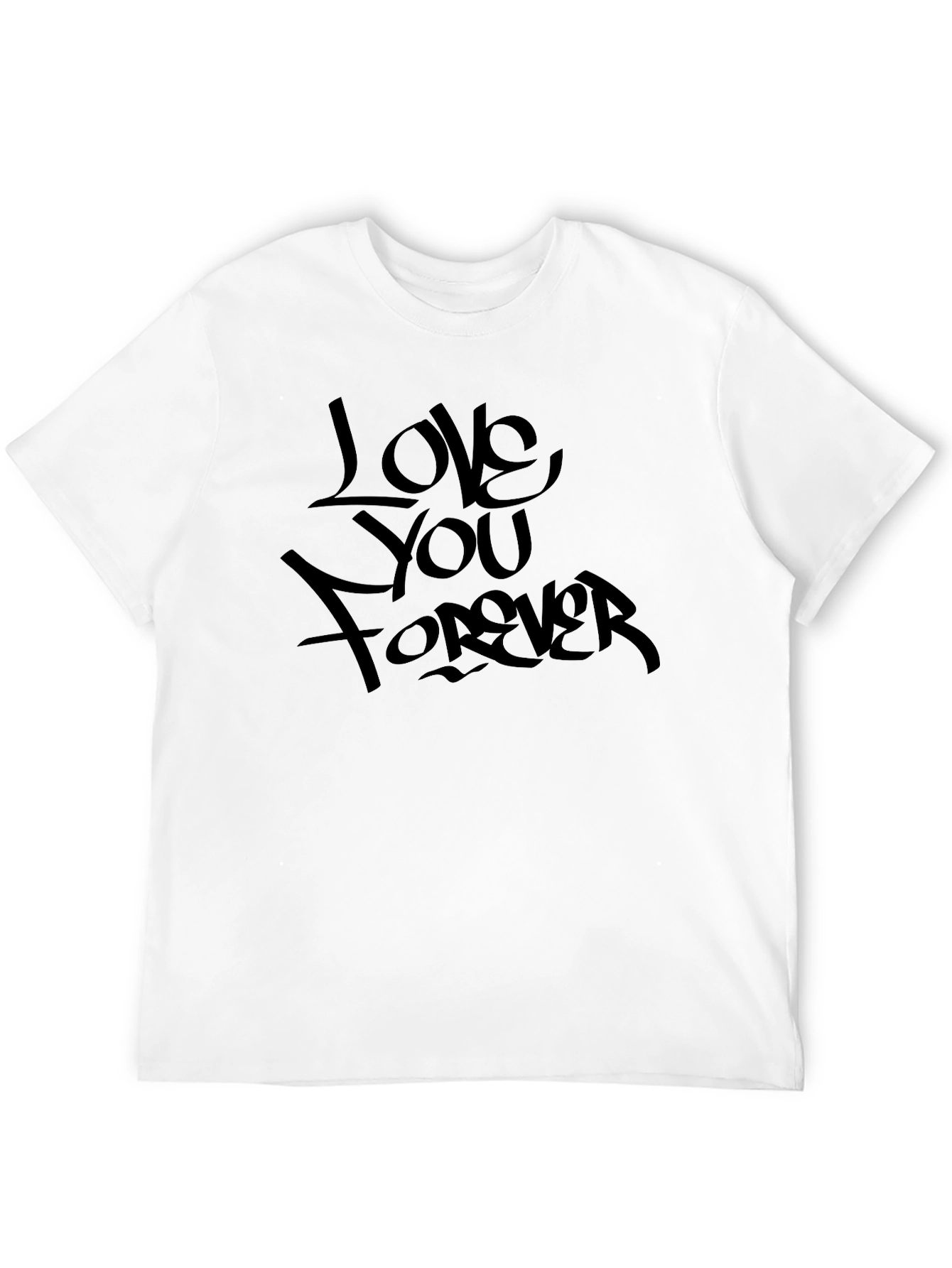 Love You Forever Black Graphic T-Shirt