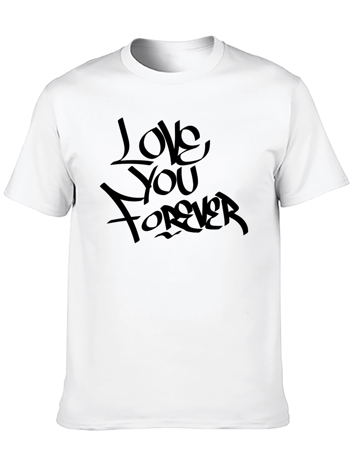 Love You Forever Black Graphic T-Shirt
