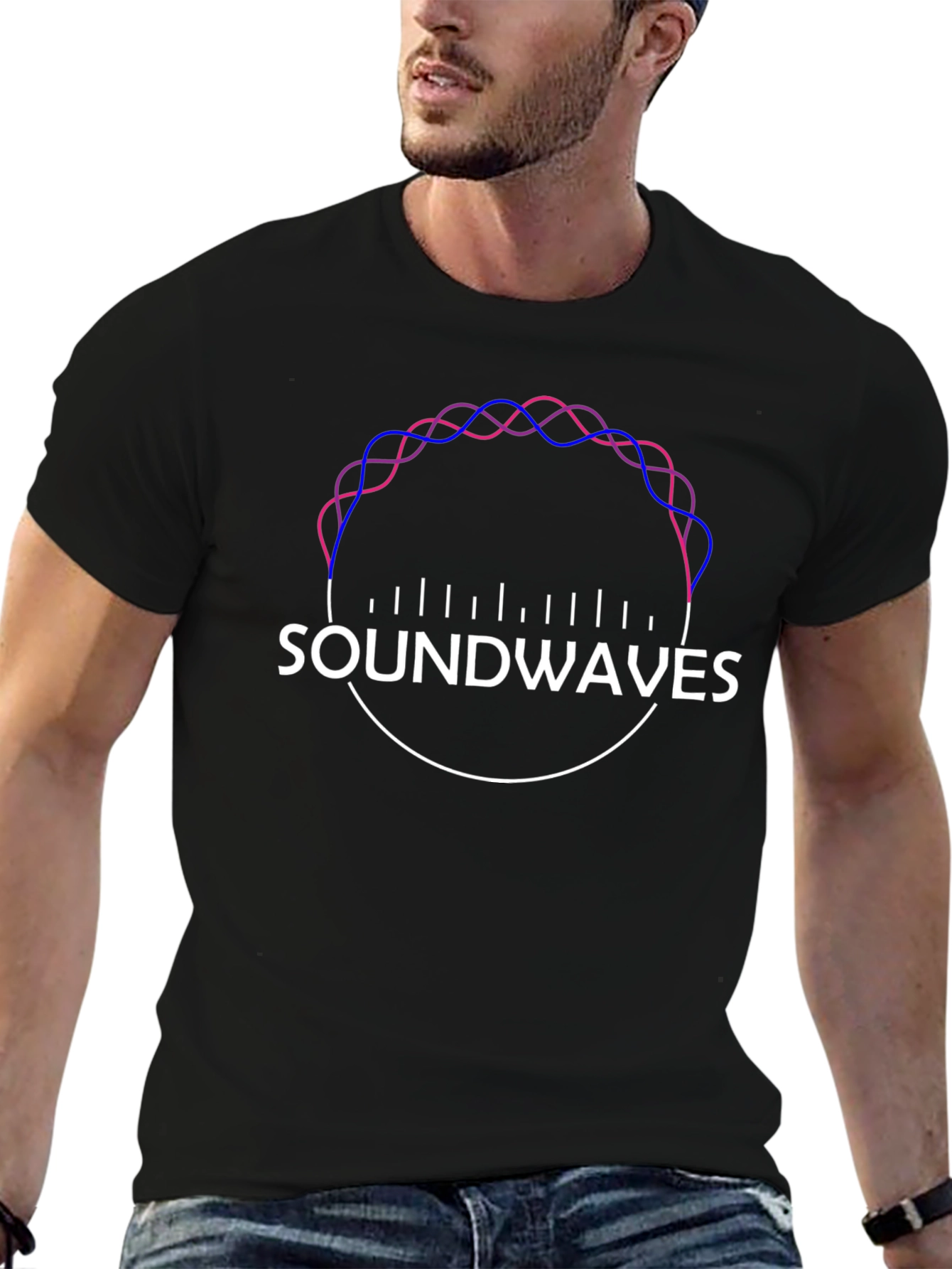 Soundwaves Graphic Tee - Modern Music Inspired Design