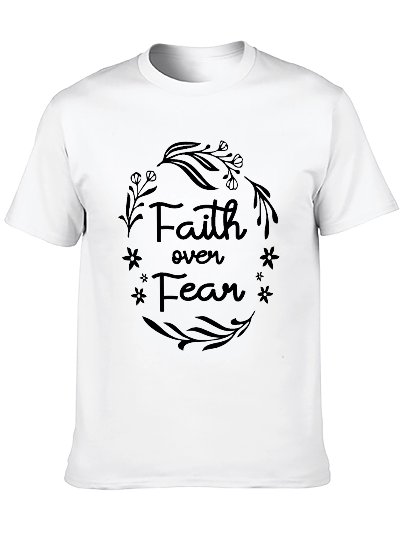 Faith Over Fear Black Graphic Tee