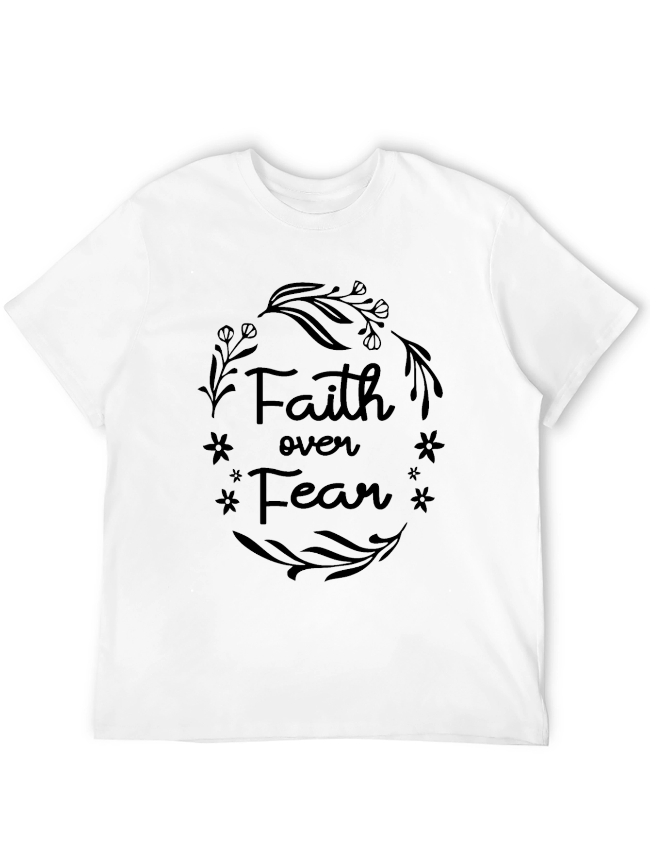 Faith Over Fear Black Graphic Tee