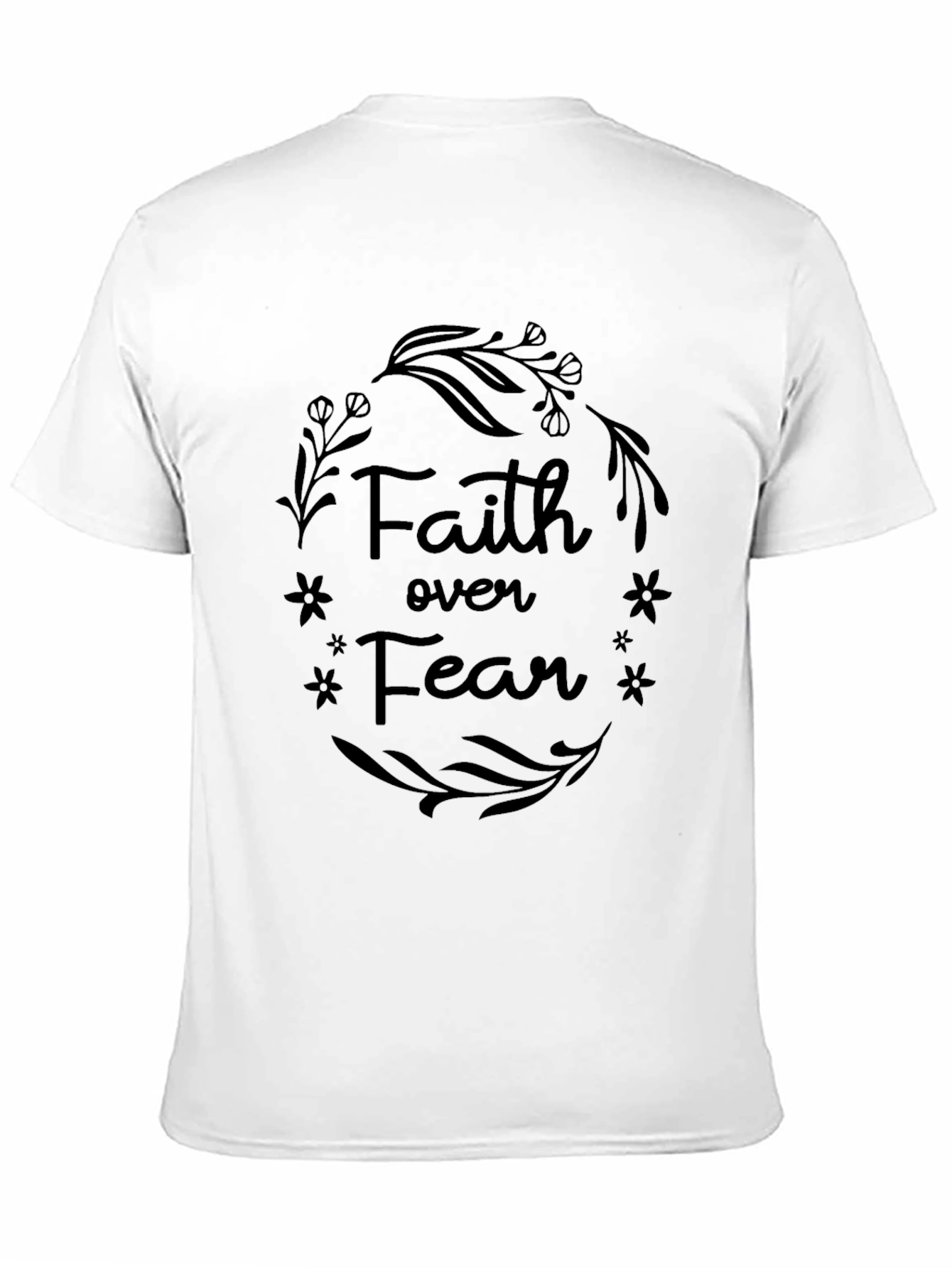Faith Over Fear Black Graphic Tee