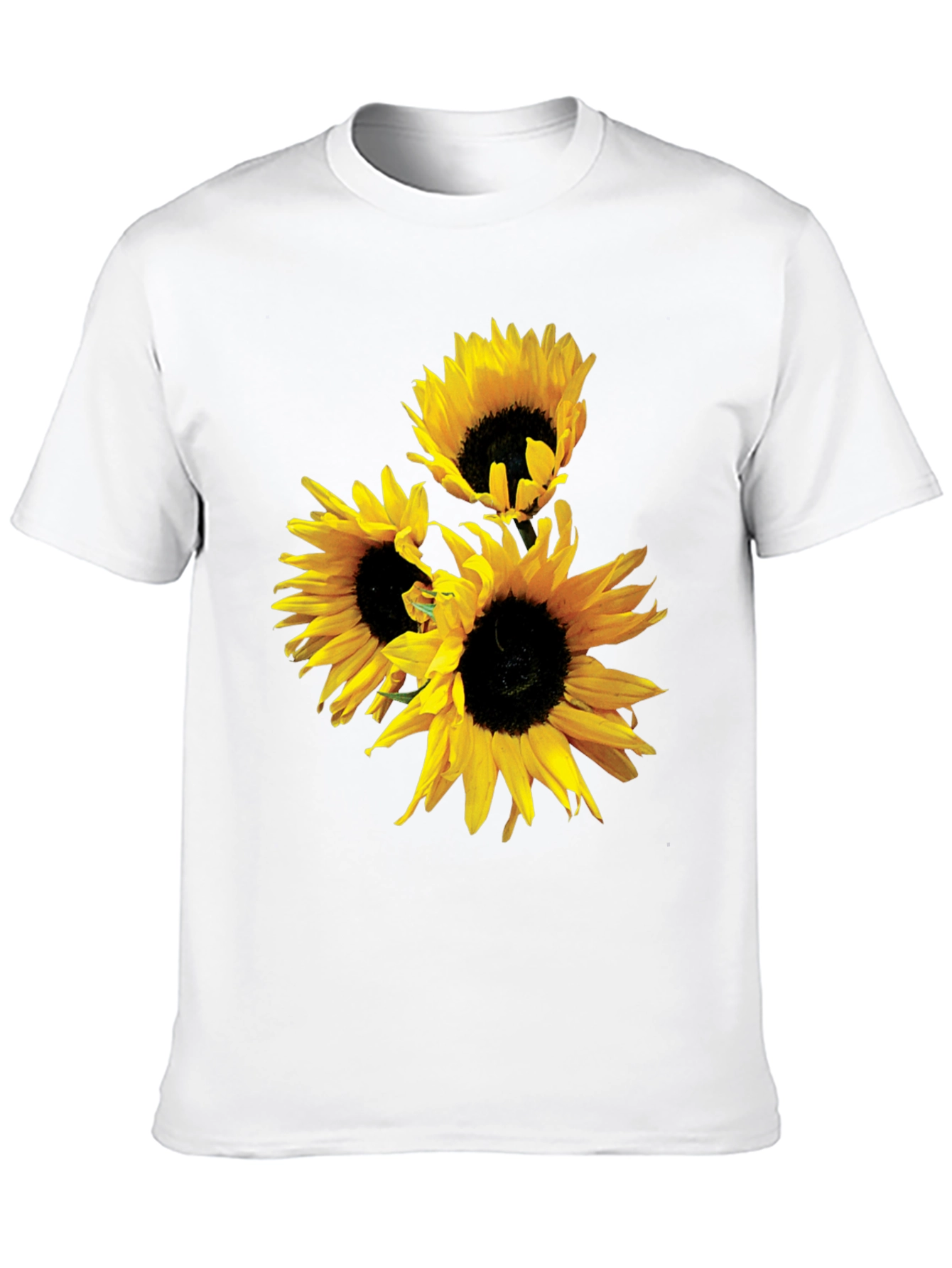 Sunflower Graphic Tee - Black Cotton Blend
