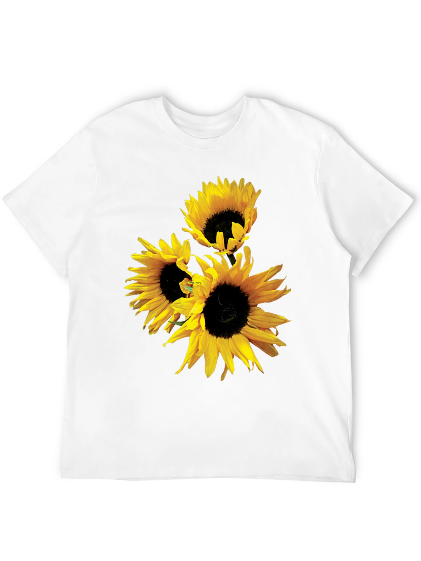 Sunflower Graphic Tee - Black Cotton Blend