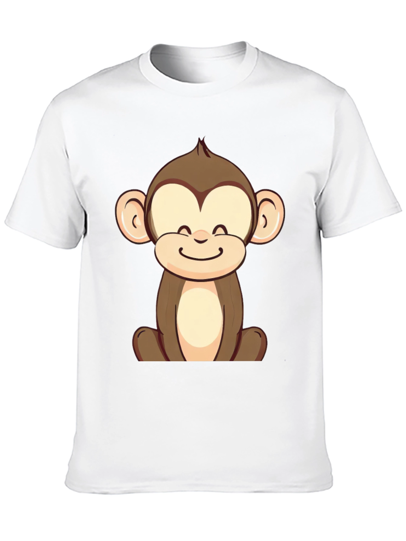 Cute Monkey Graphic Tee - Unisex Black T-Shirt