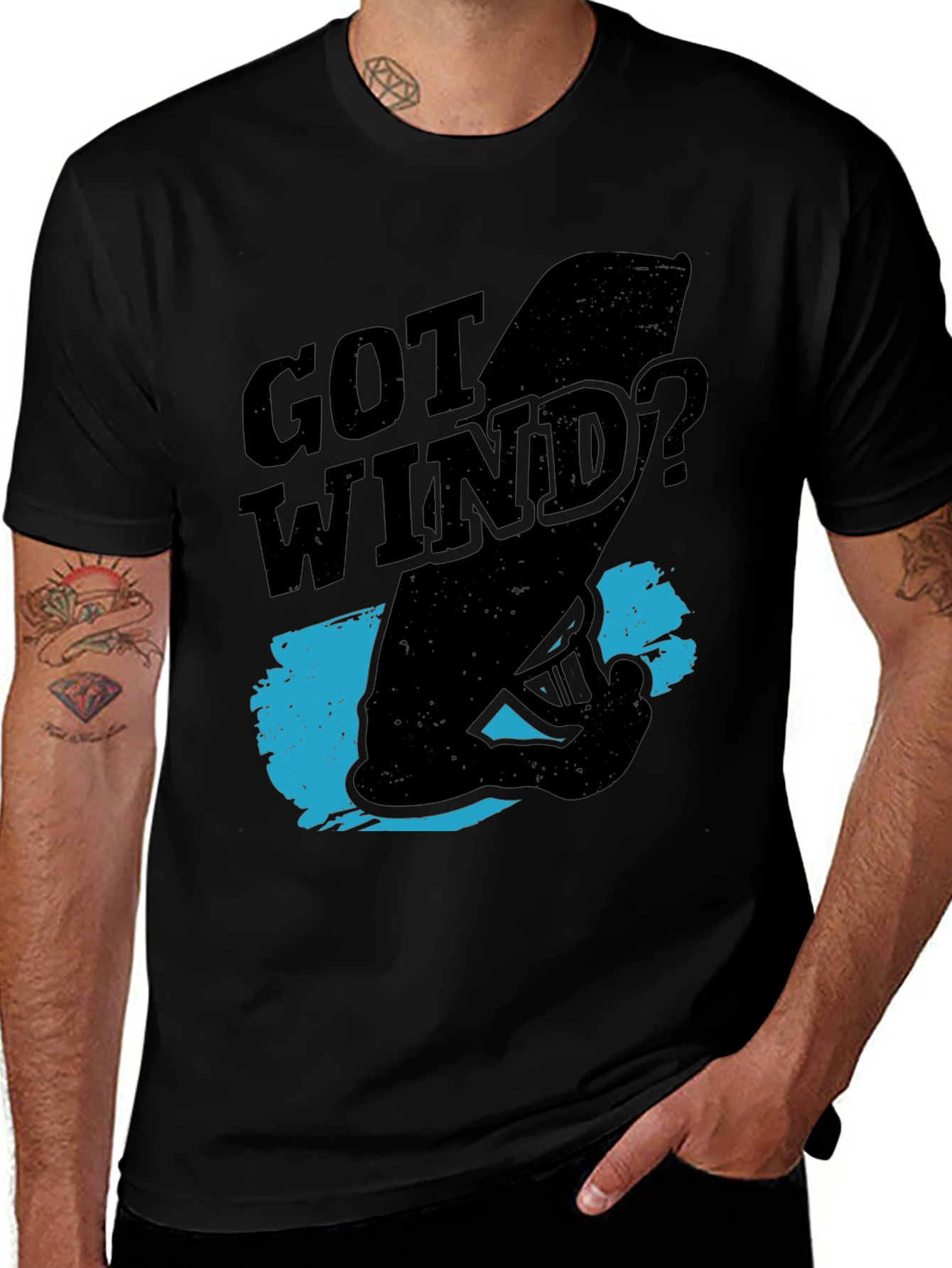 Got Wind? Black Graphic Tee