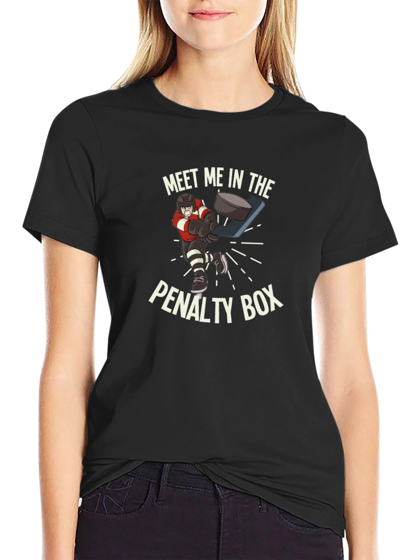 Penalty Box Hockey T-Shirt - Funny Graphic Tee