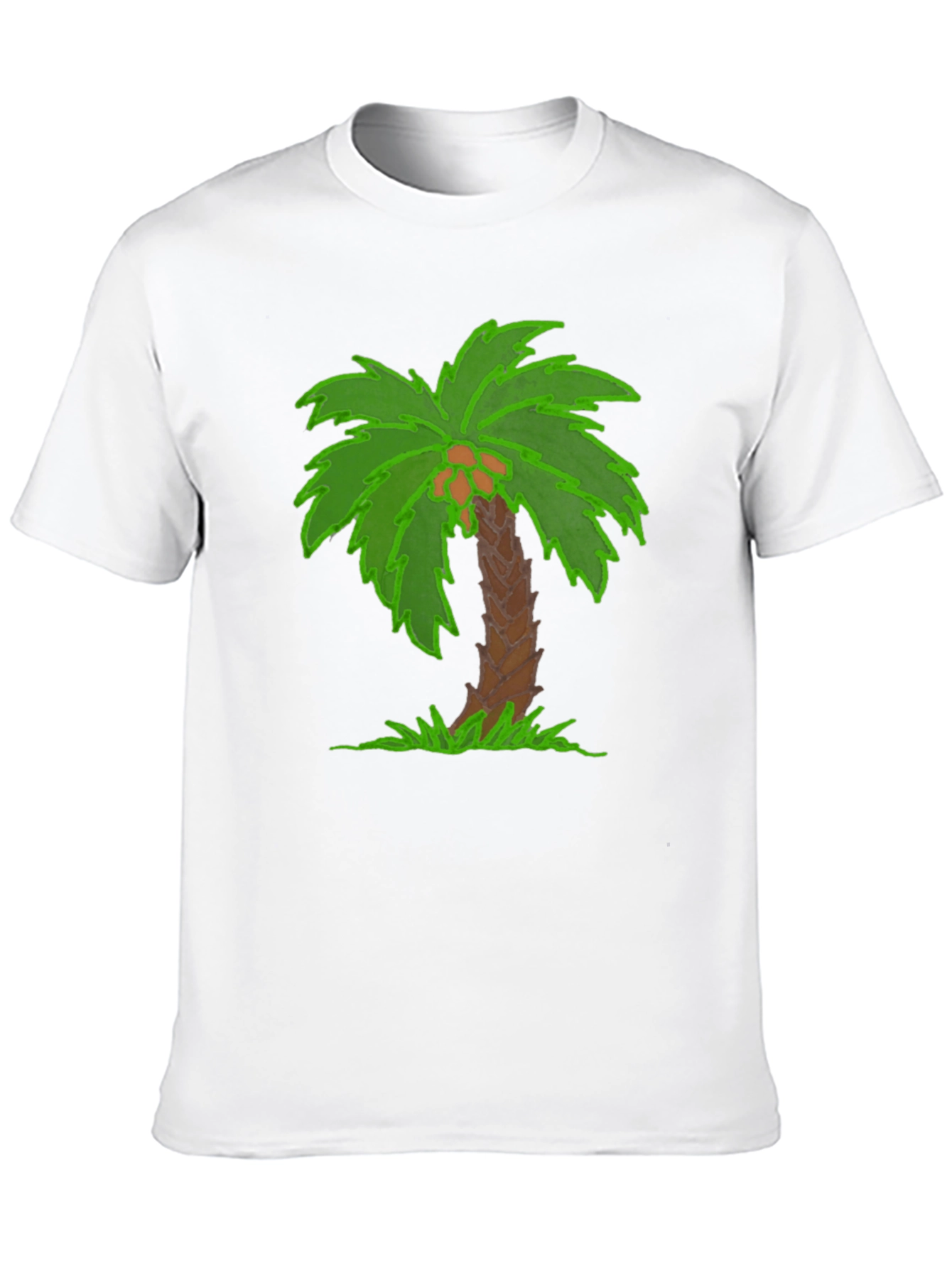 Tropical Palm Tree Graphic Tee - Black
