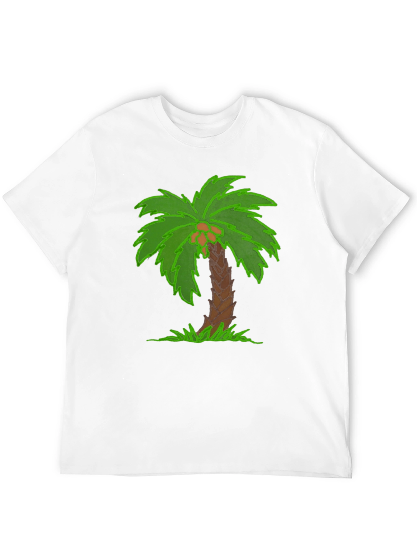 Tropical Palm Tree Graphic Tee - Black