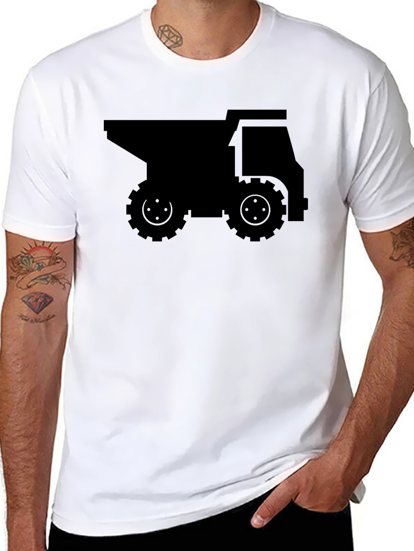 Dump Truck Graphic T-Shirt - Black