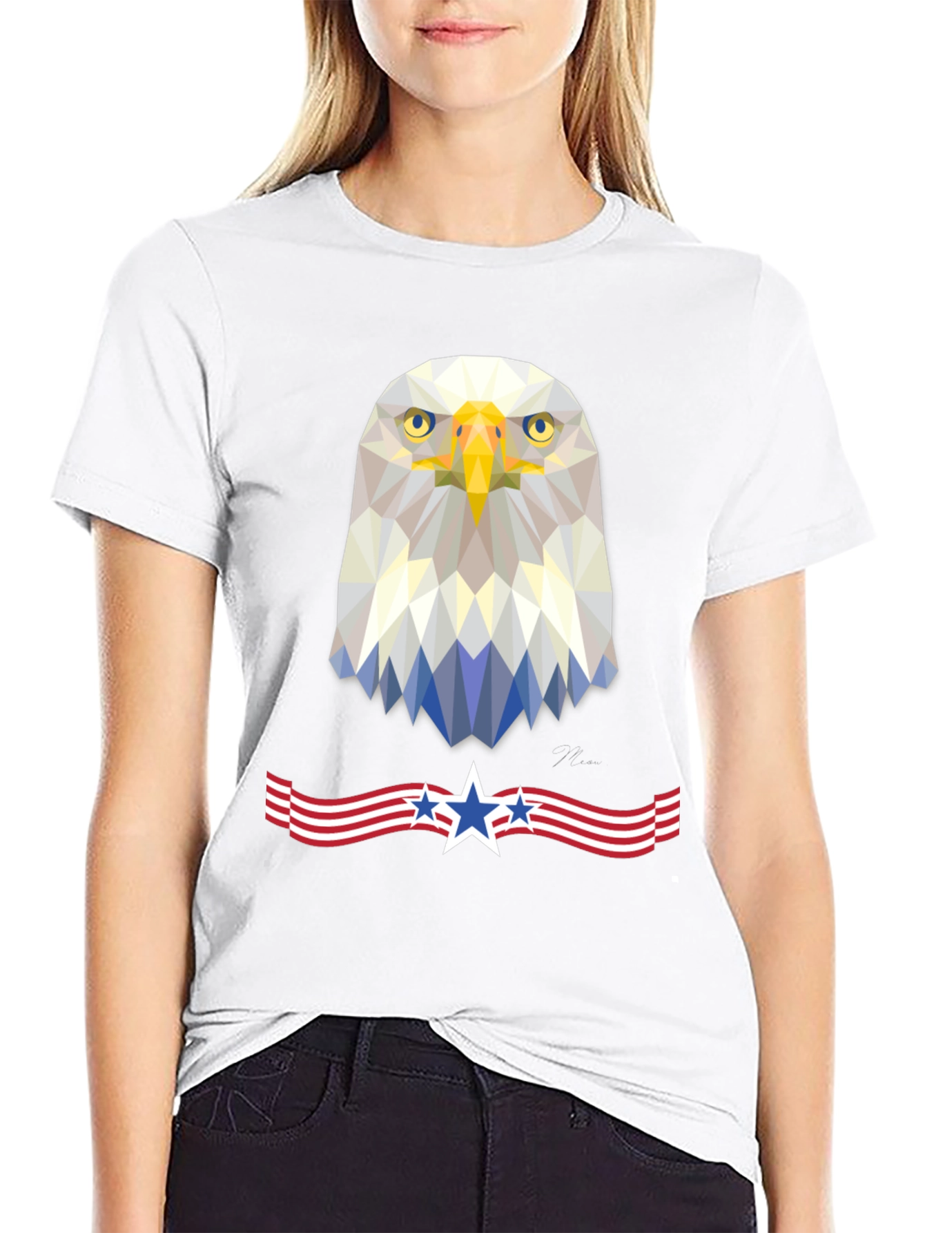 Patriotic Eagle Geometric Tee