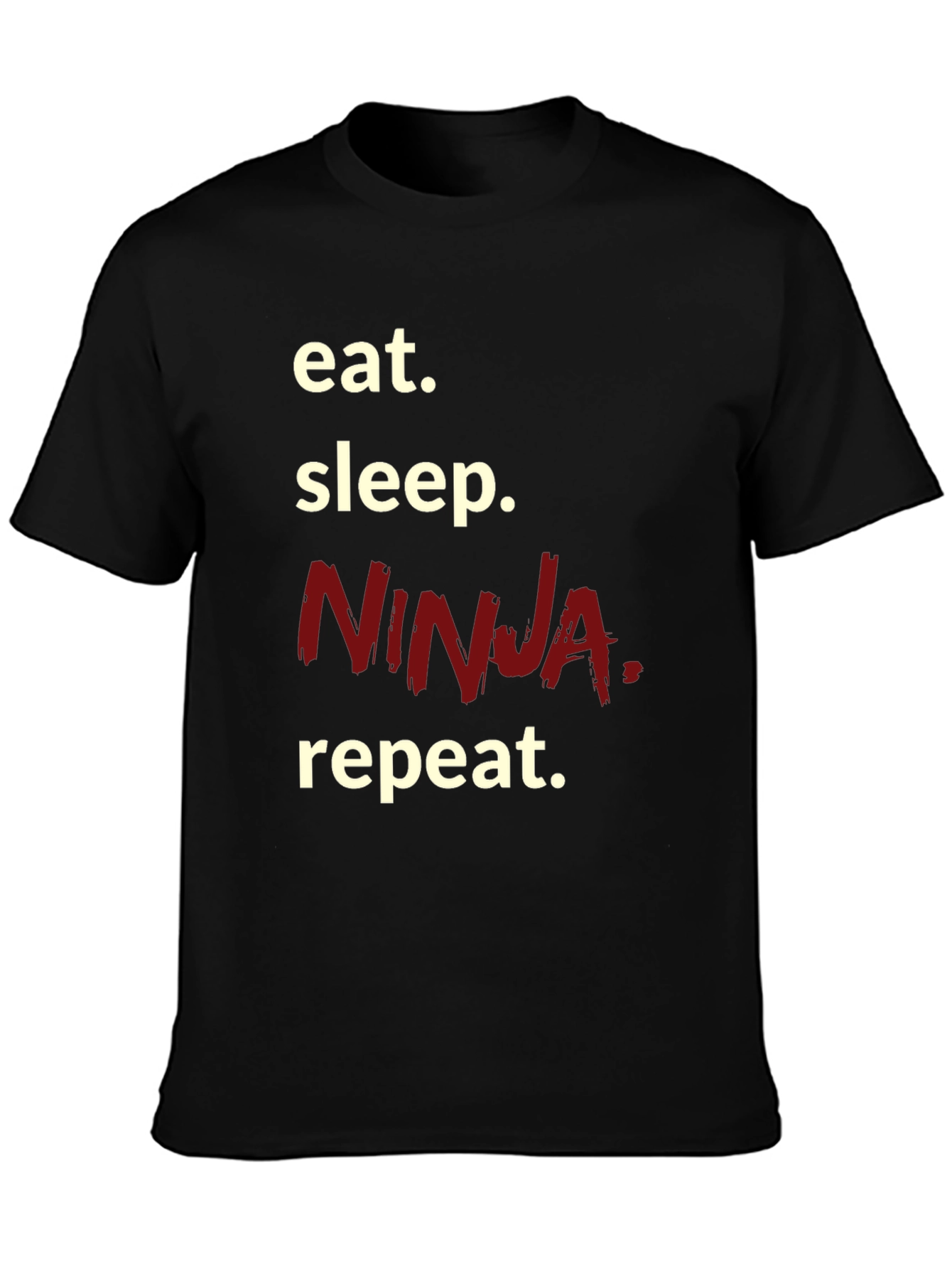 Eat Sleep Ninja Repeat T-Shirt Black
