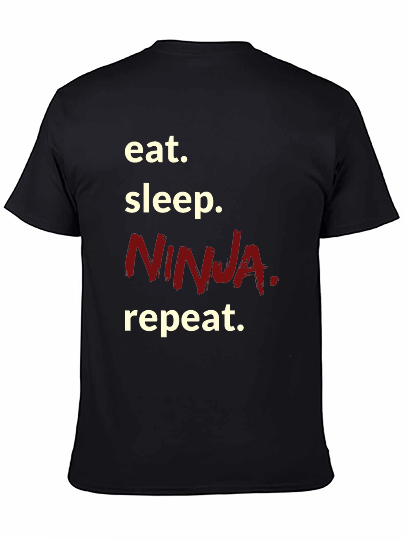Eat Sleep Ninja Repeat T-Shirt Black
