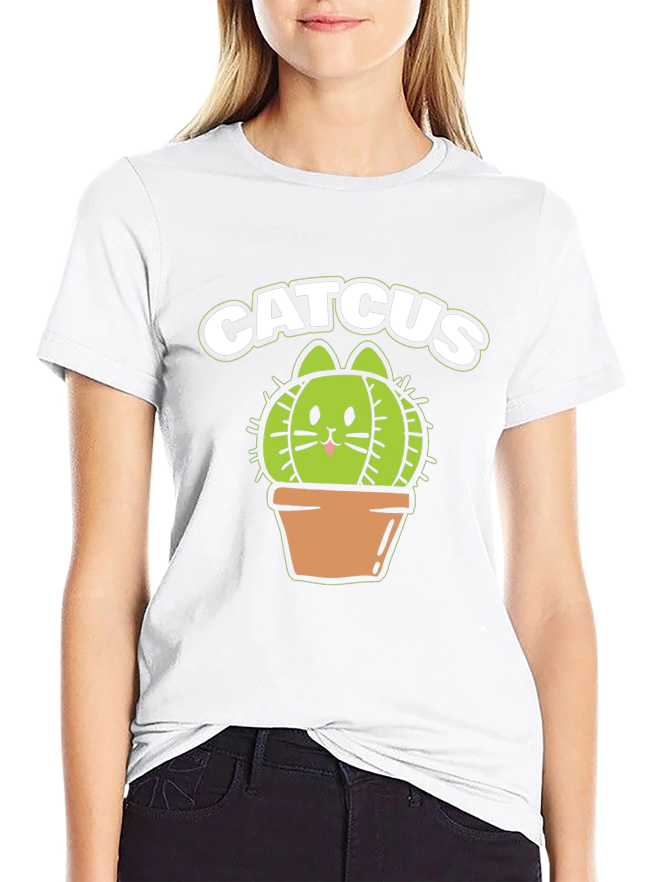 Catcus T-Shirt - Funny Cat Cactus Graphic Tee