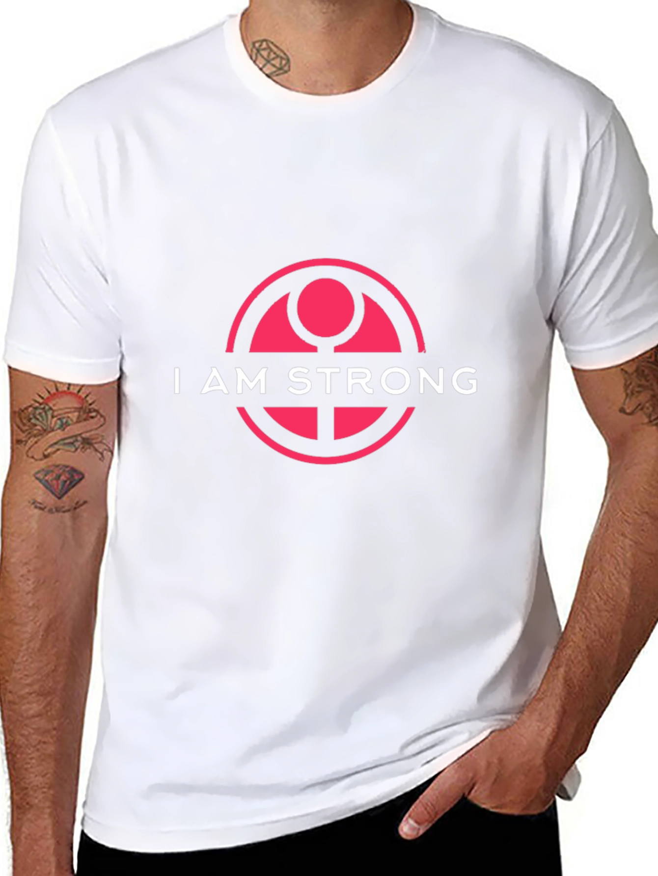 I AM STRONG Graphic Tee - Black Bold Design