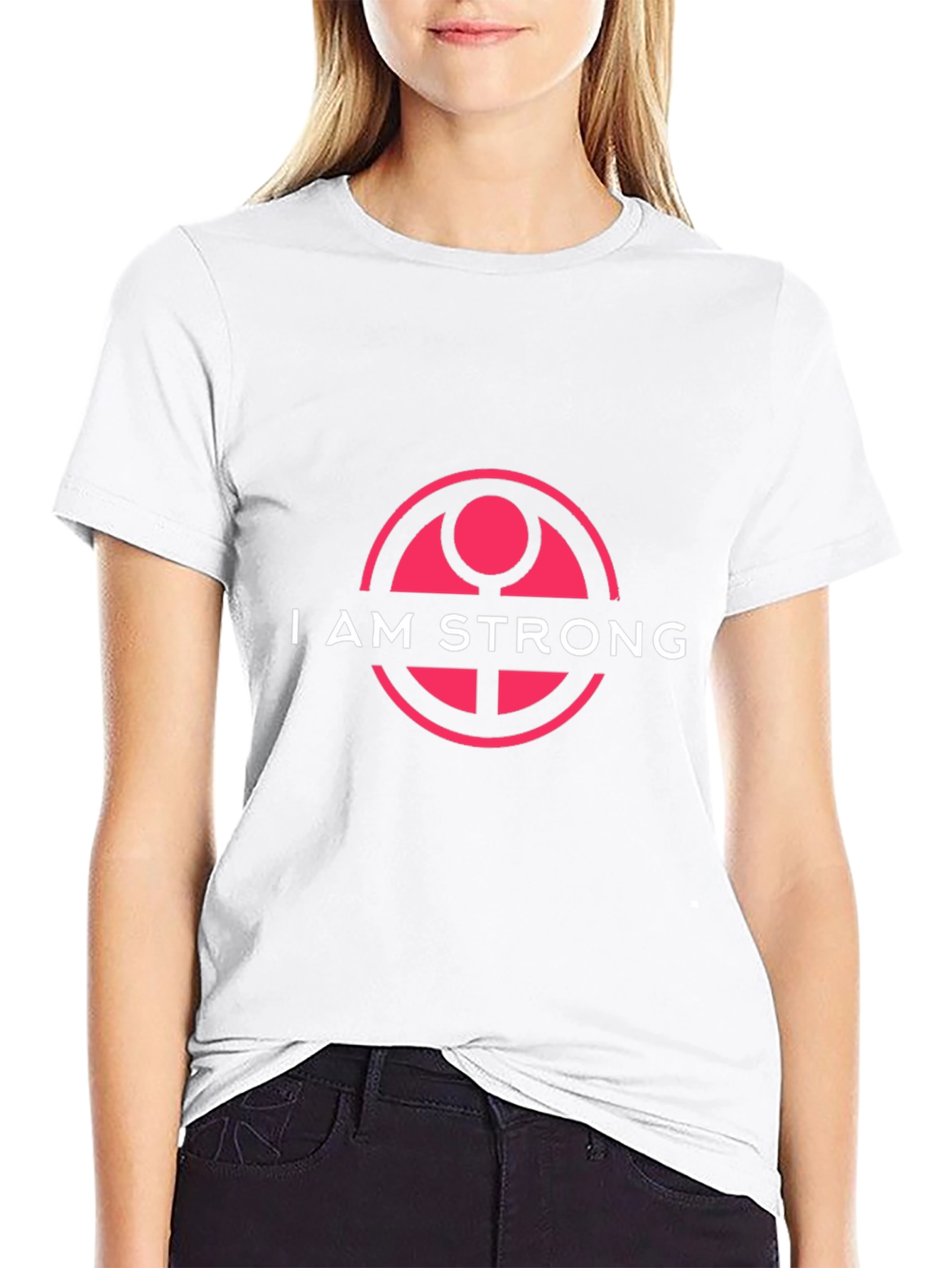 I AM STRONG Graphic Tee - Black Bold Design