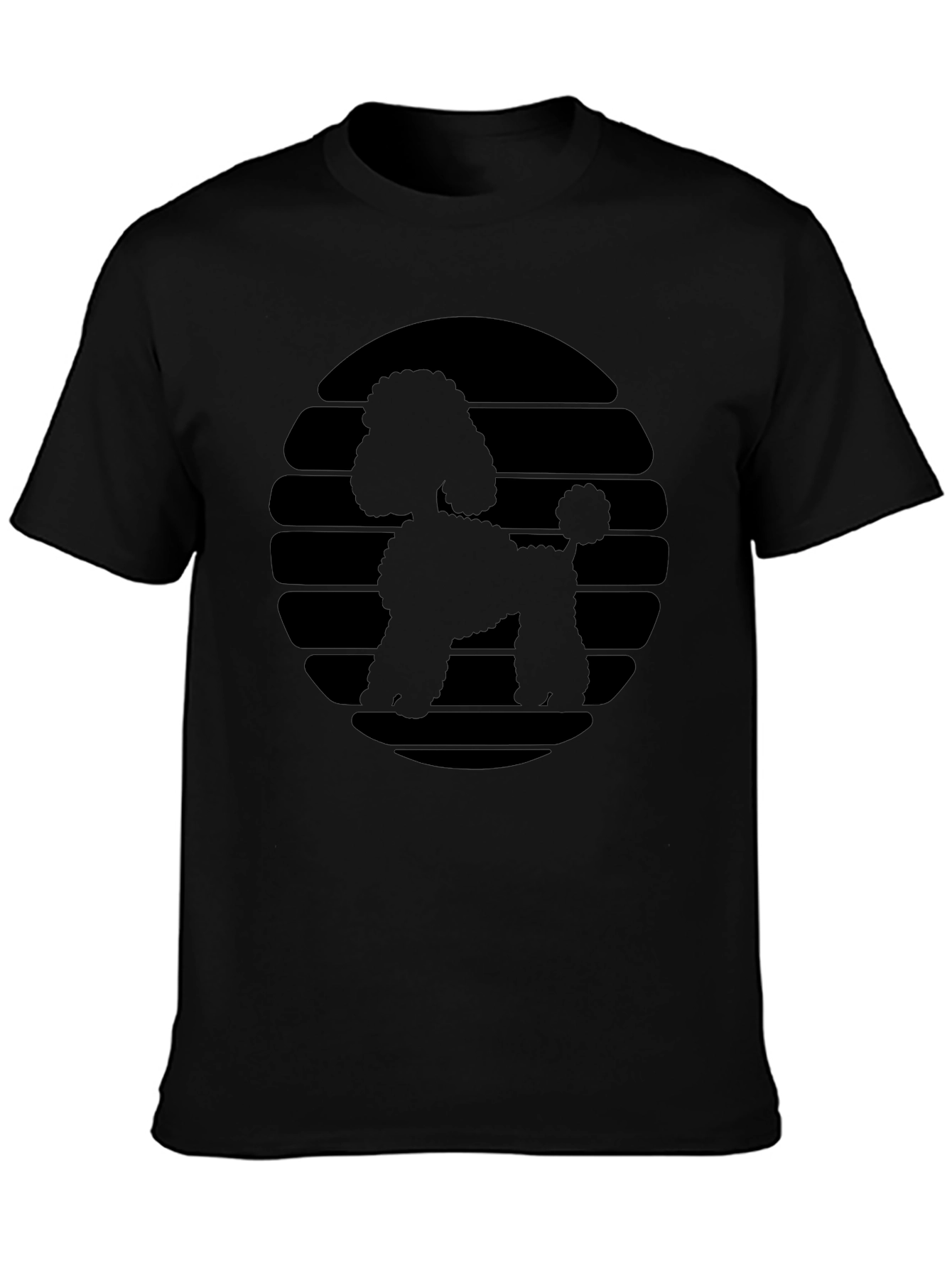 Poodle Silhouette Graphic Tee - Stylish Black Shirt